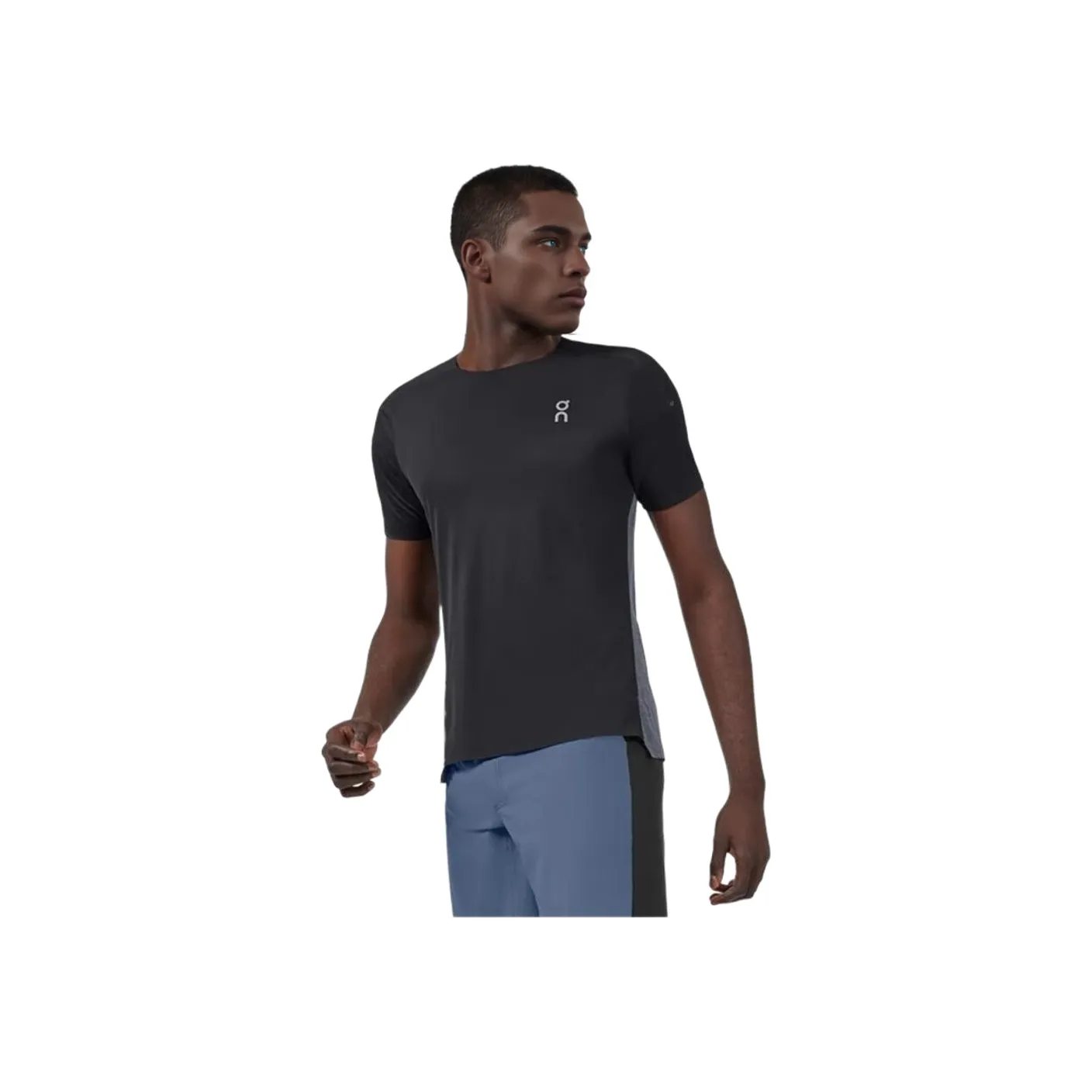 On Running T-Shirt Мужской Черный Темно-Серый