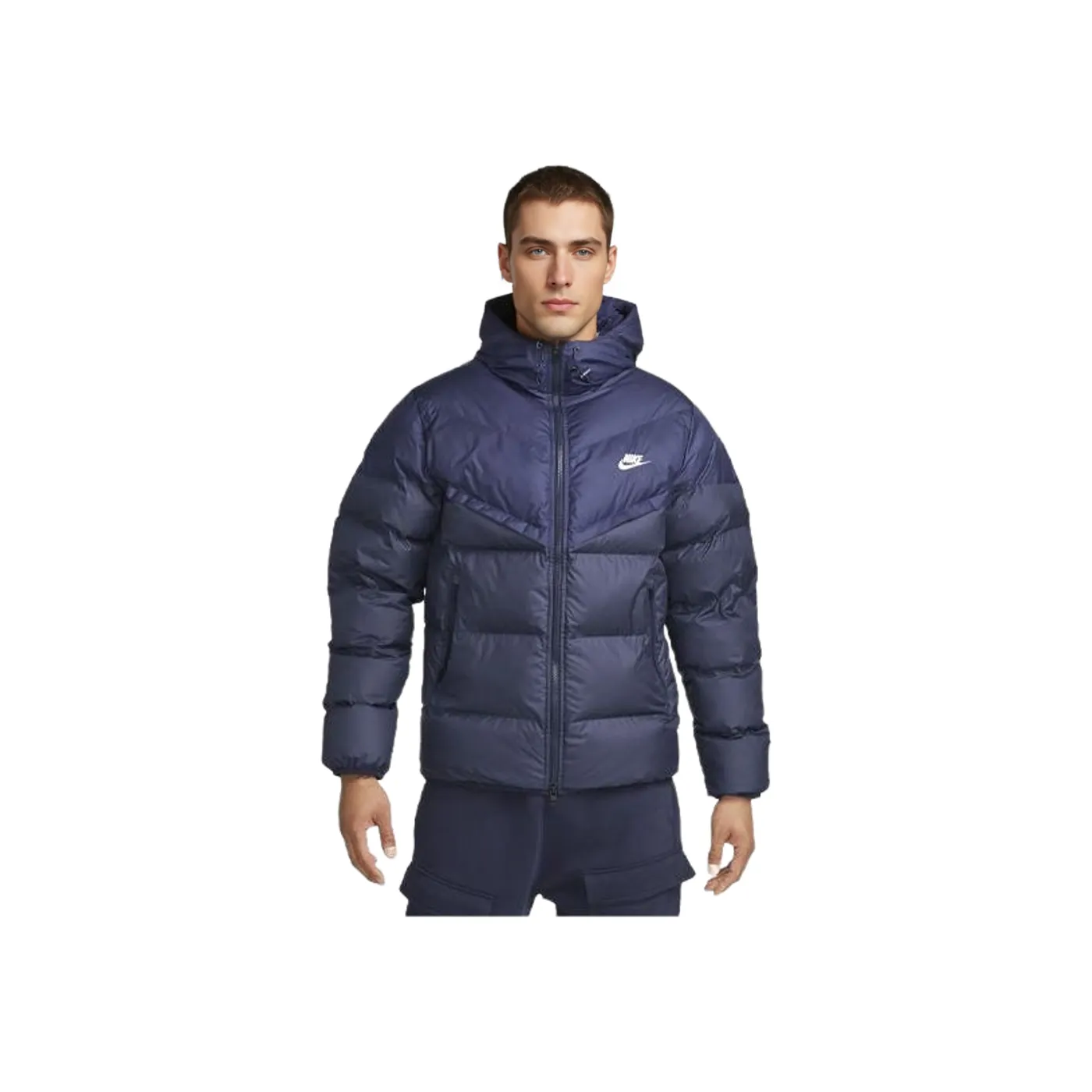 Nike Puffer Jackets Men Marine Blue