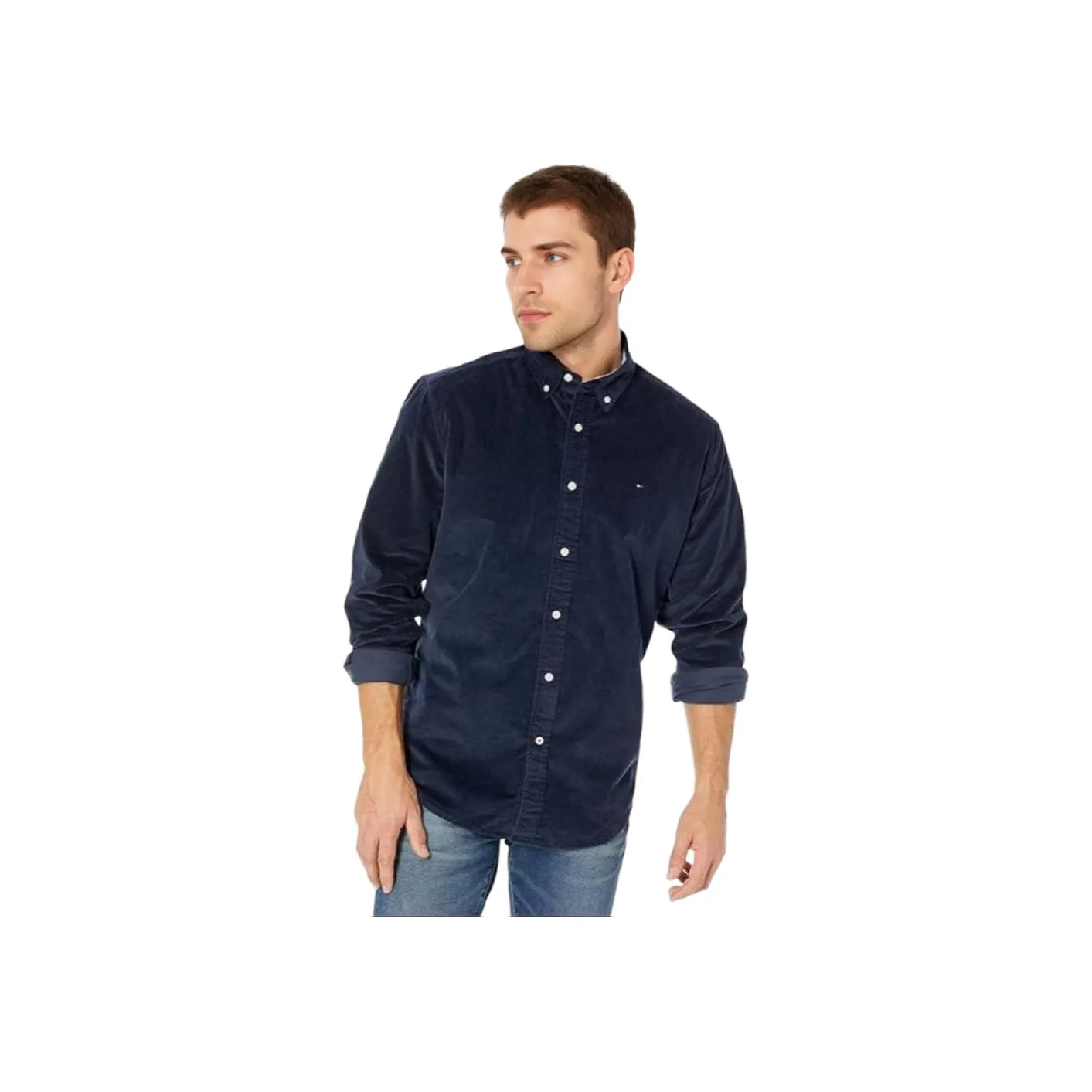 Tommy Hilfiger Рубашка Мужская Темно-Синяя