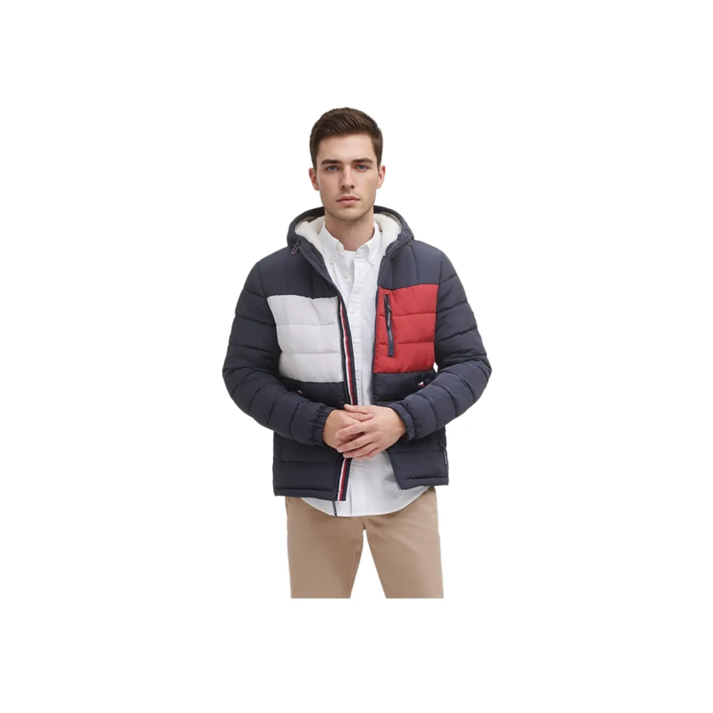 Tommy Hilfiger Puffer Jackets Men Navy Blue