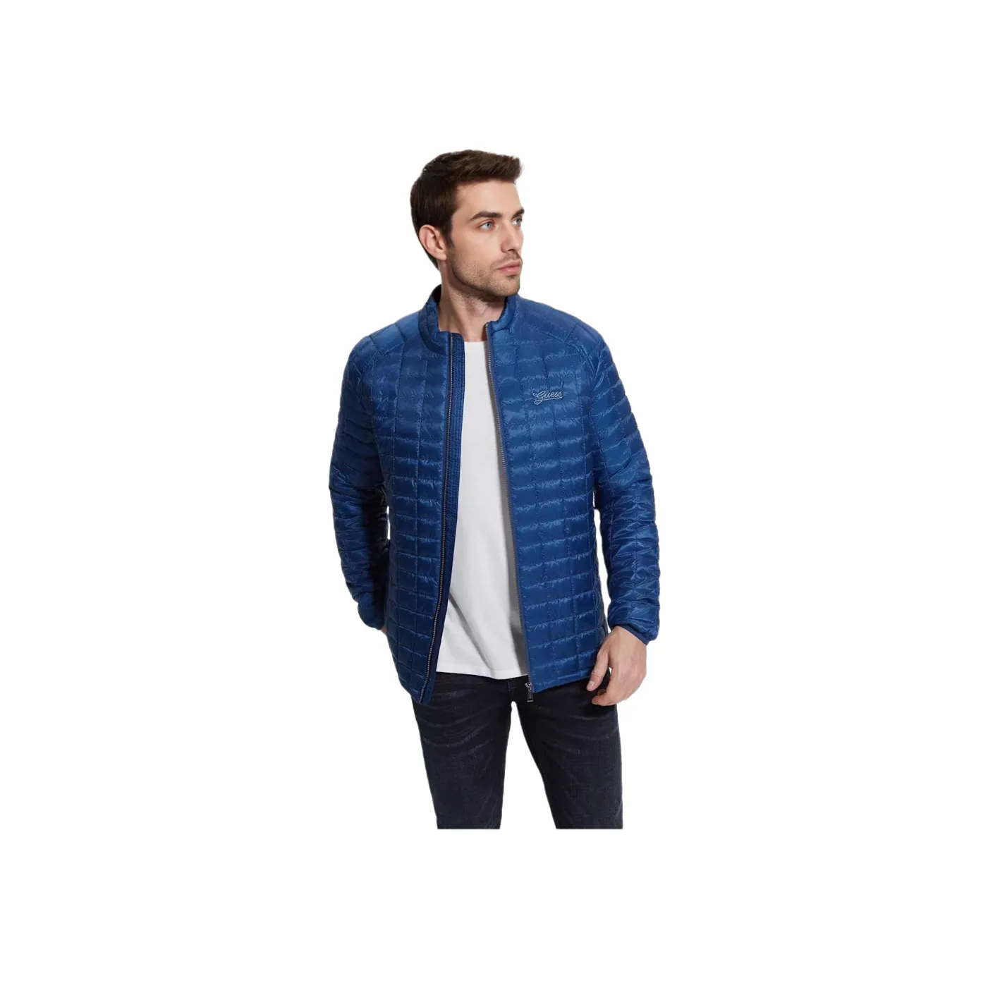 GUESS Jackets Men Blue Lily