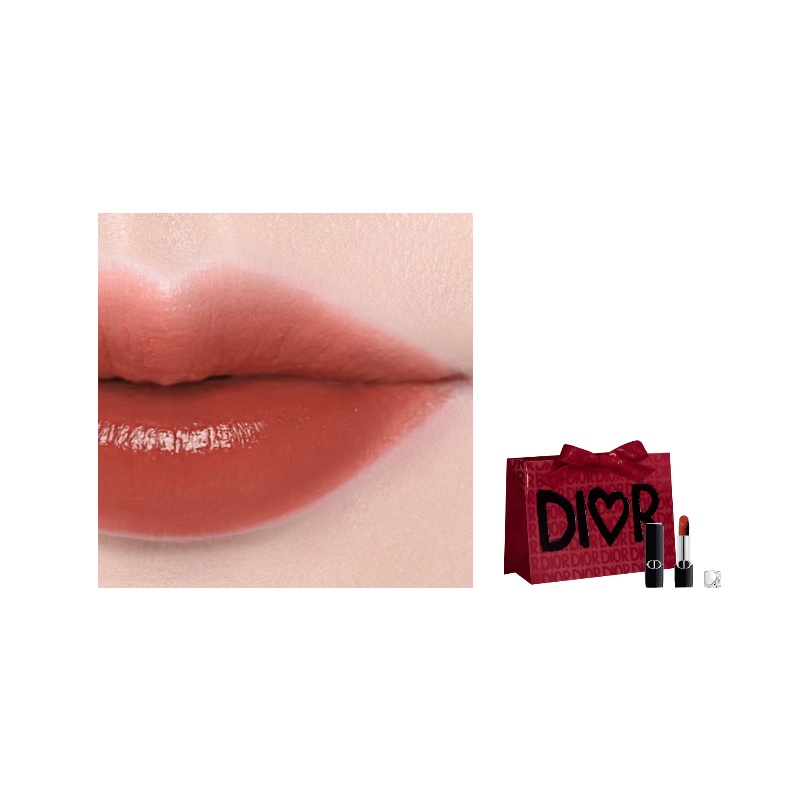 Помада Dior Rouge Dior Matte (розово-черная)