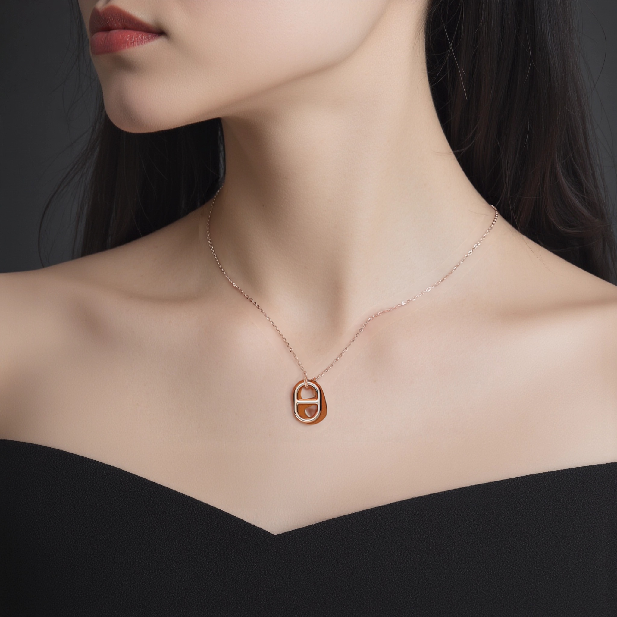 Мужская подвеска Hermes O'Maillon (золотисто-коричневая) — фото 4