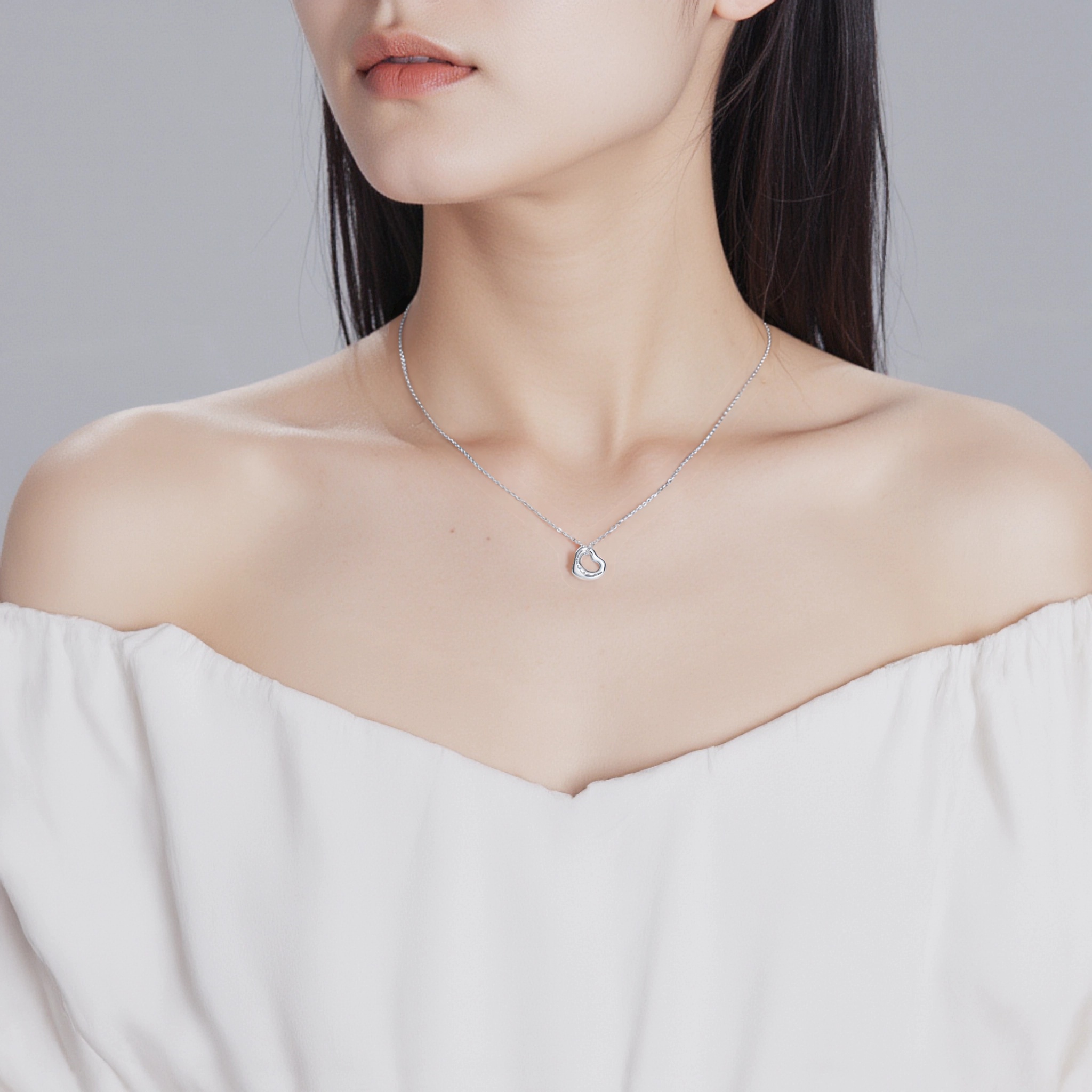 Женское колье TIFFANY & CO. Elsa Peretti® 925 (серебряное) — фото 3