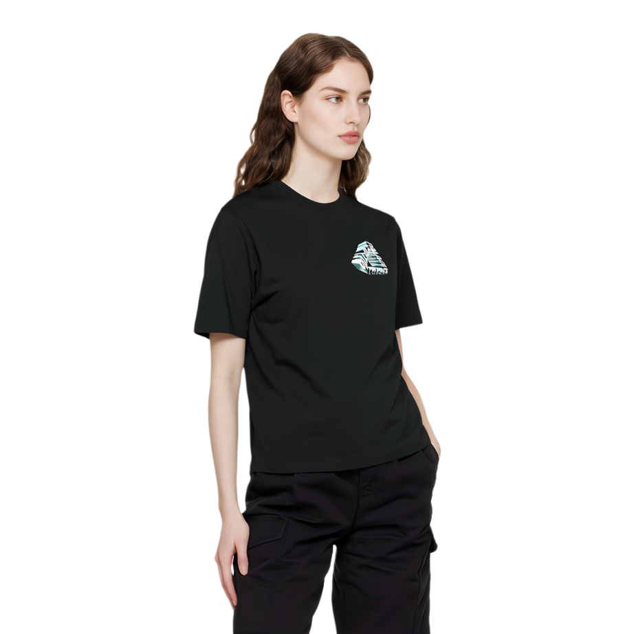 Футболка Palace SS23 TRI-CHROME T-SHIRT BLACK LogoT (черная) — фото 4