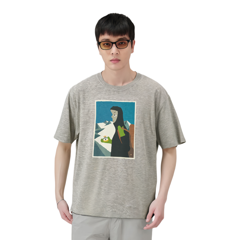 MONTBELL Quick Dry T Shirts Unisex Gray