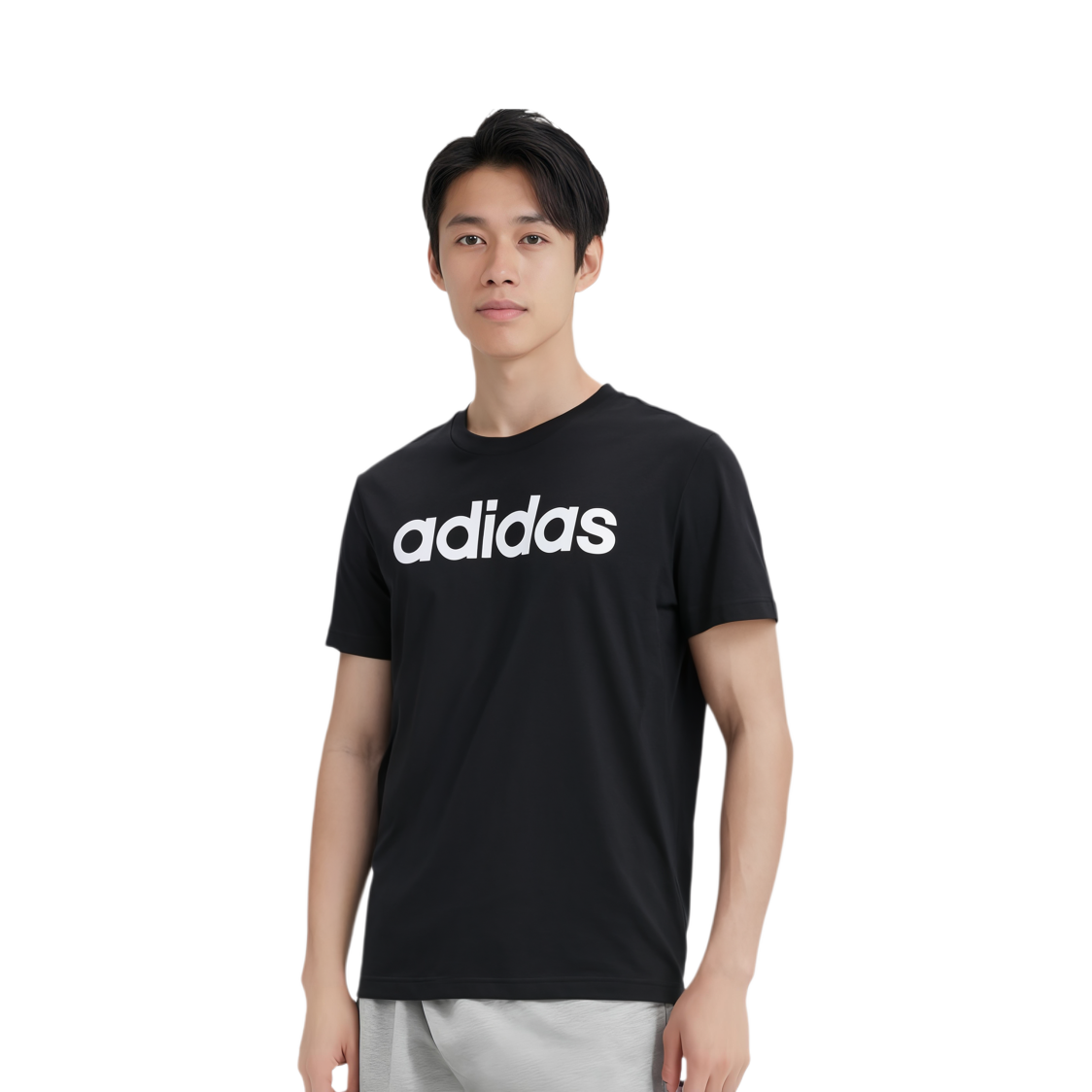 Мужская футболка adidas Comm M Tee Logo (черная) — фото 5