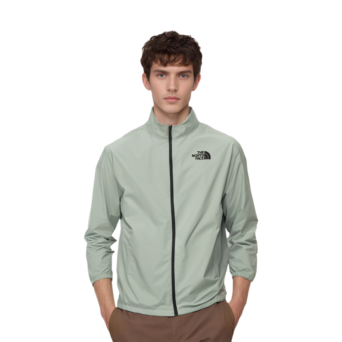 Куртка The North Face Logo (светло-серая) — фото 3