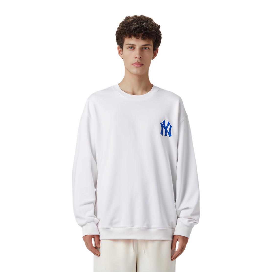 Свитшот MLB Printed Logo (белый) — фото 7