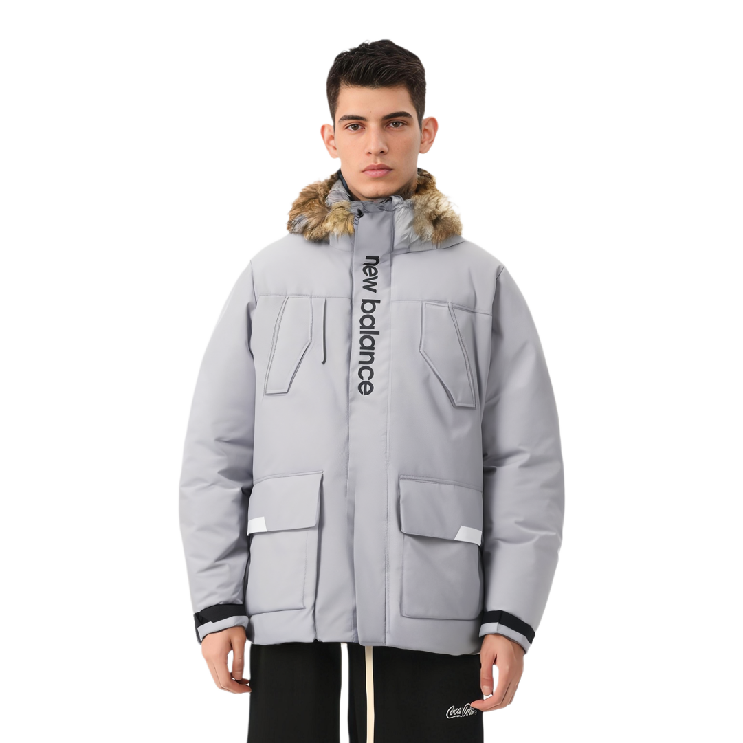 Мужская куртка New Balance Down Jacket (серая) — фото 5