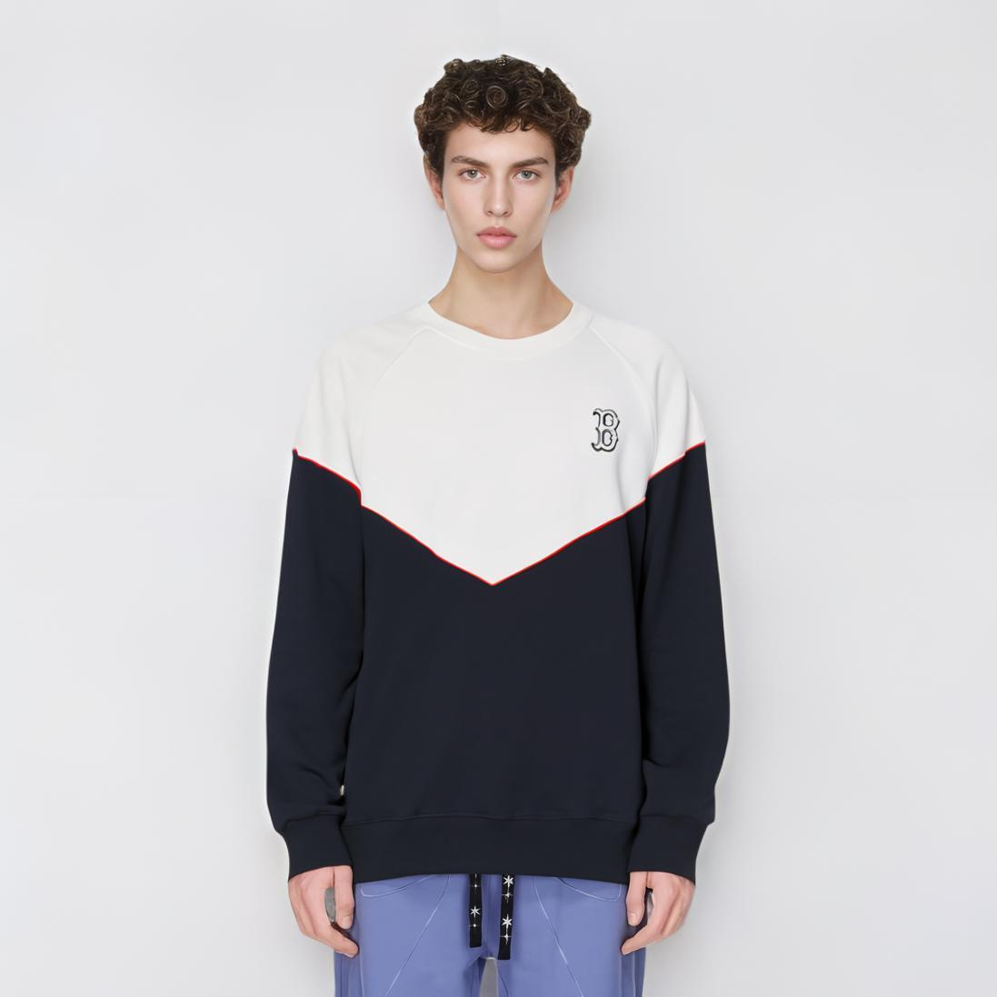 Худи MLB Color Block Hoodie (темно-синее) — фото 3