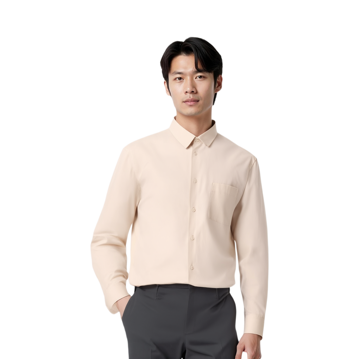 Мужская футболка UNIQLO Jil Sander (бежевая) — фото 2