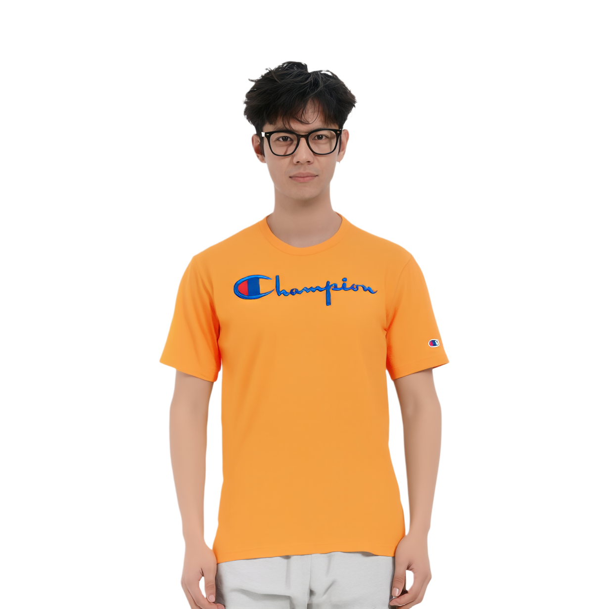 Футболка Champion (оранжевая) — фото 2