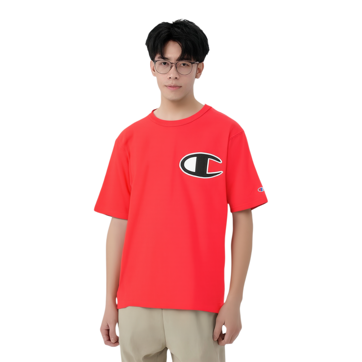Футболка Champion Large C Logo Tee (красная) — фото 3