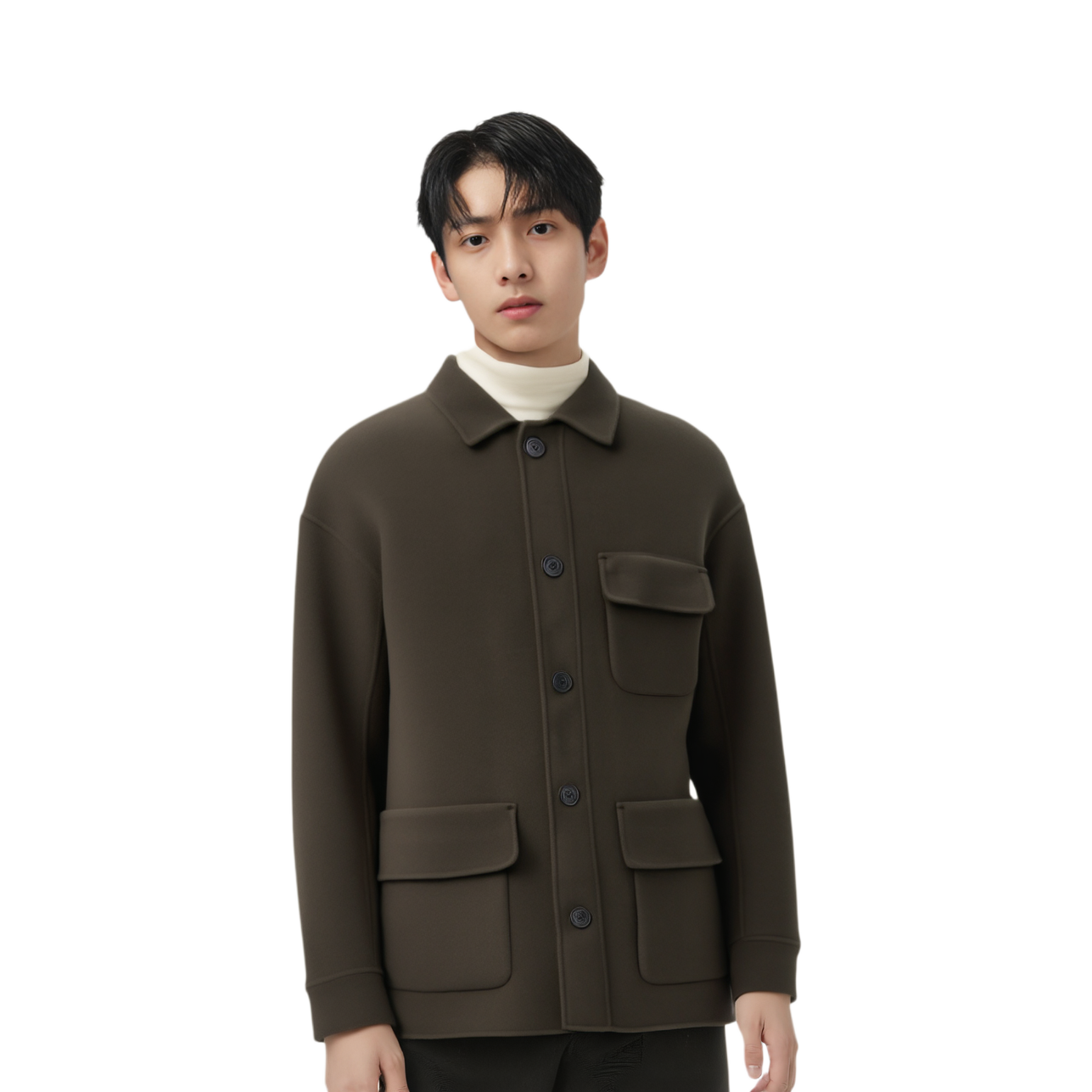 Мужская куртка UNIQLO FW20 (темно-серая) — фото 2