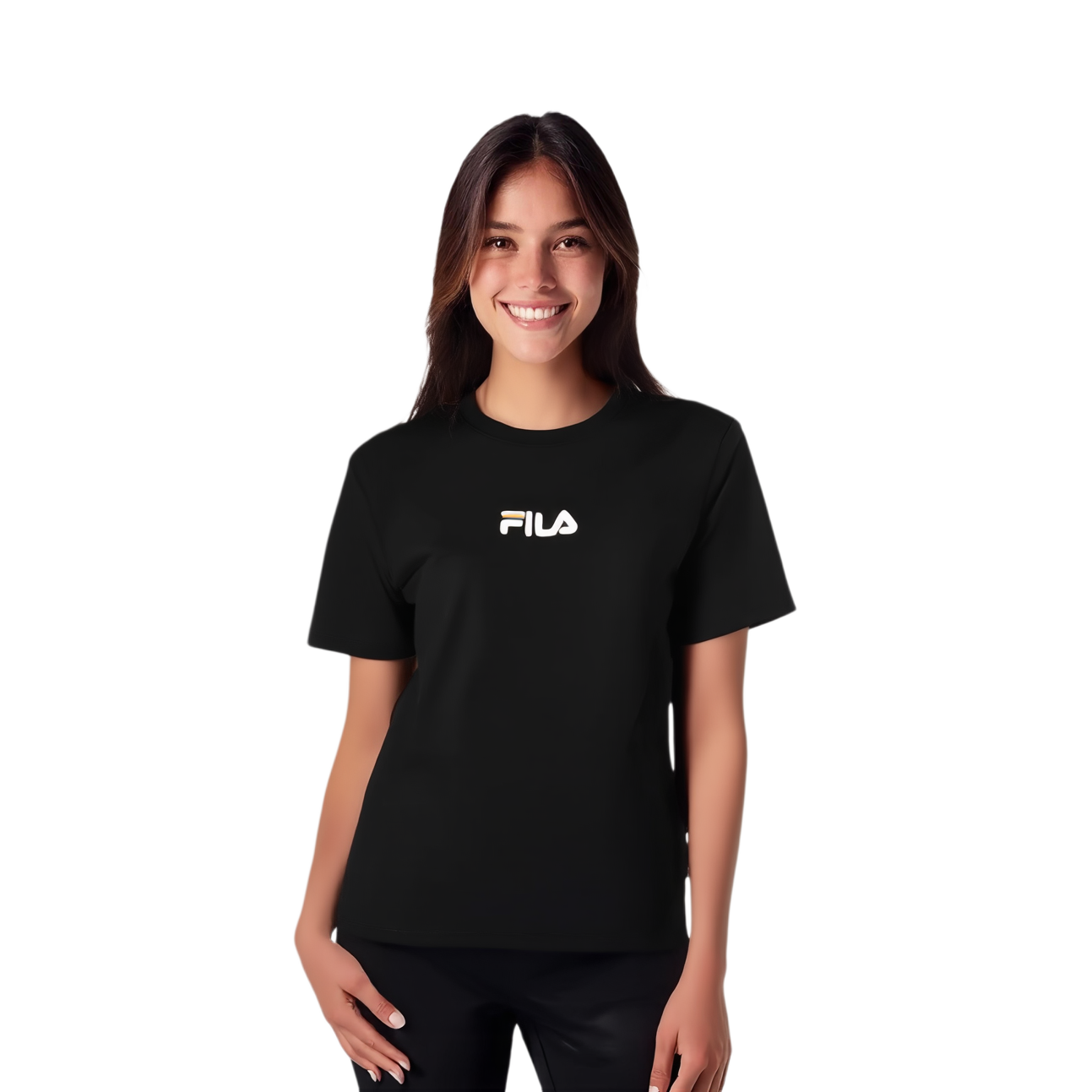 Женская футболка Fila FUSION (черная) — фото 3