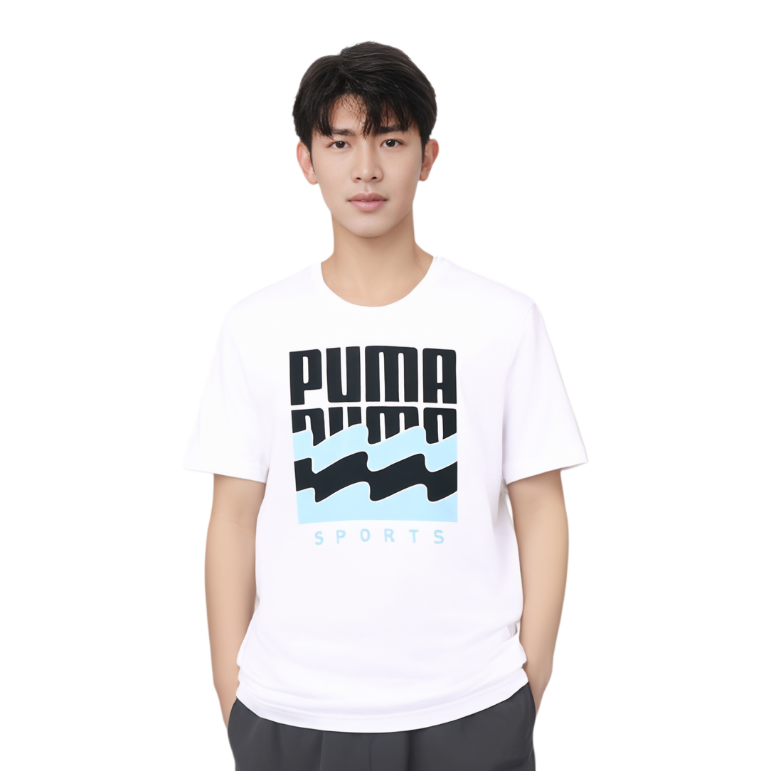Мужская футболка PUMA Summer Graphic (белая) — фото 3