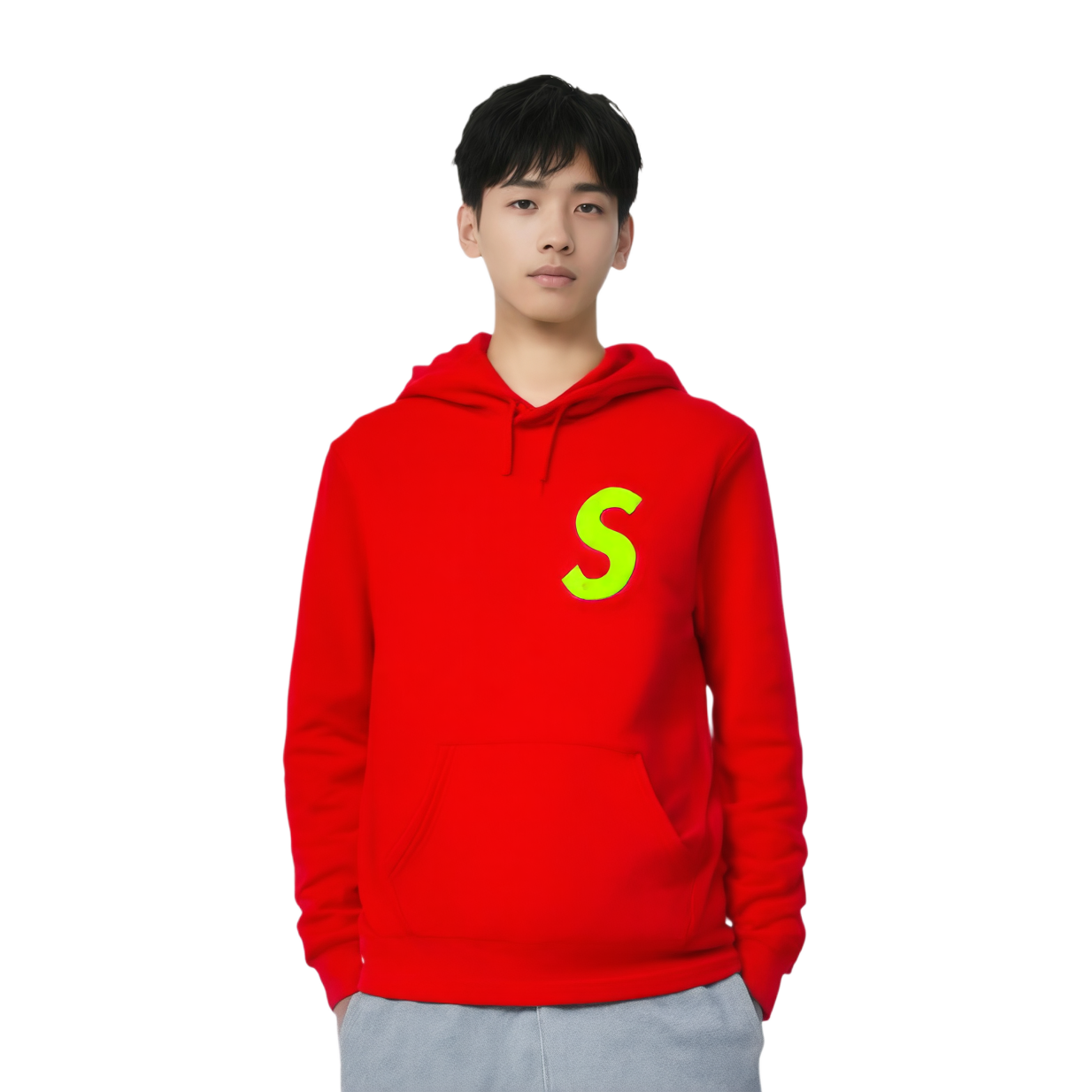 Худи Supreme FW19 Week 2 S Logo (красное) — фото 2