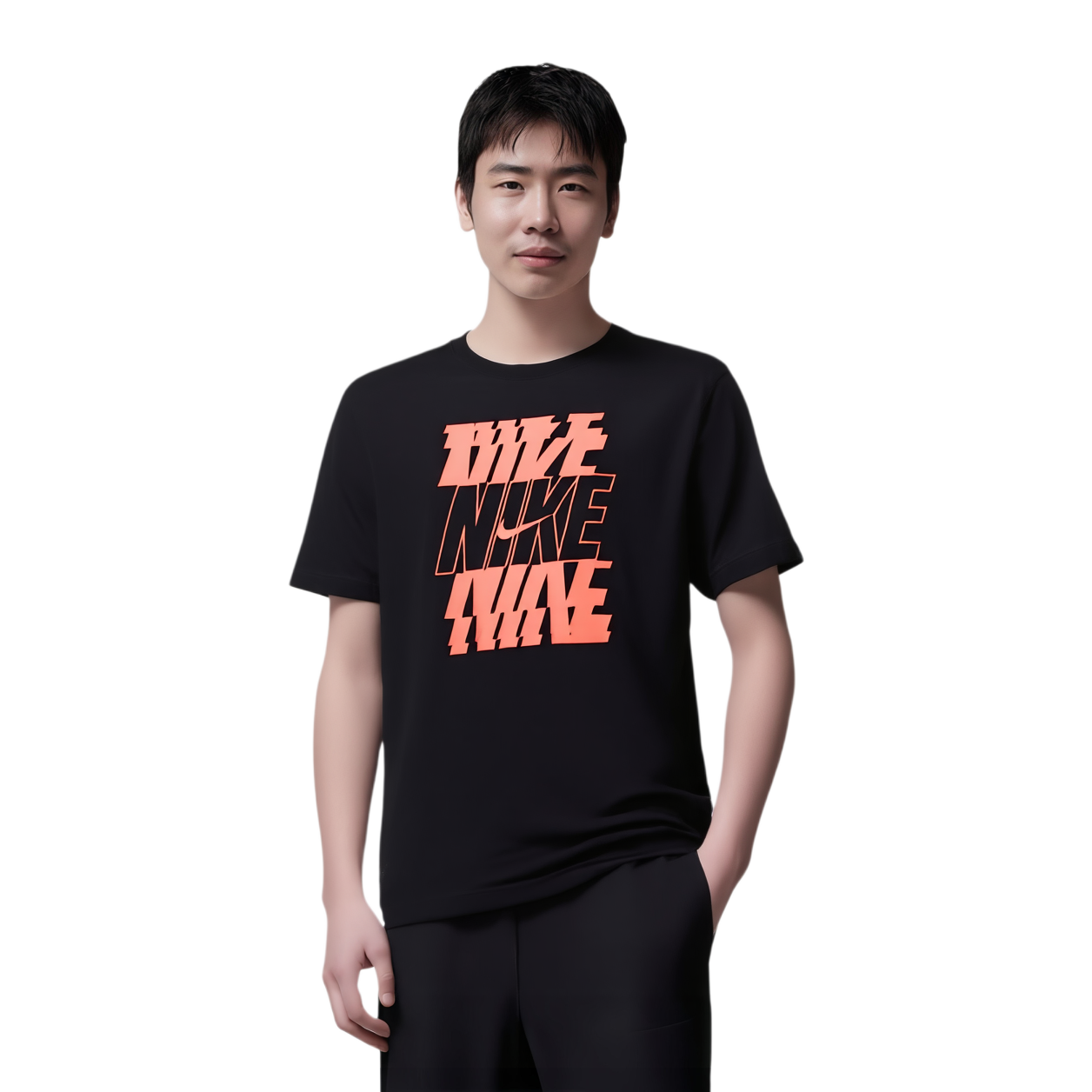 Мужская футболка Nike Sportswear (черная) — фото 4