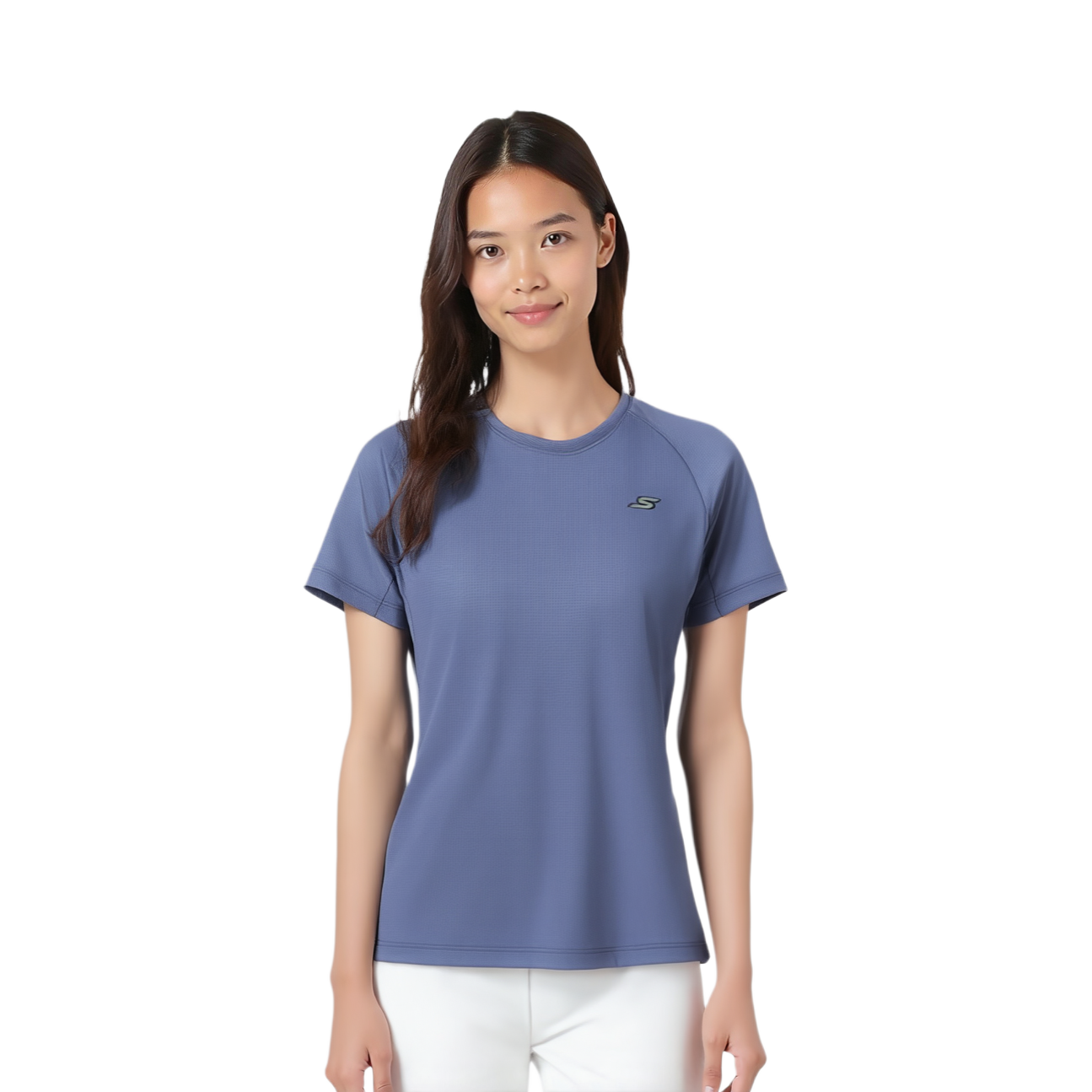 Skechers Raglan Sleeve T Shirt Women’s Light Velvet Blue