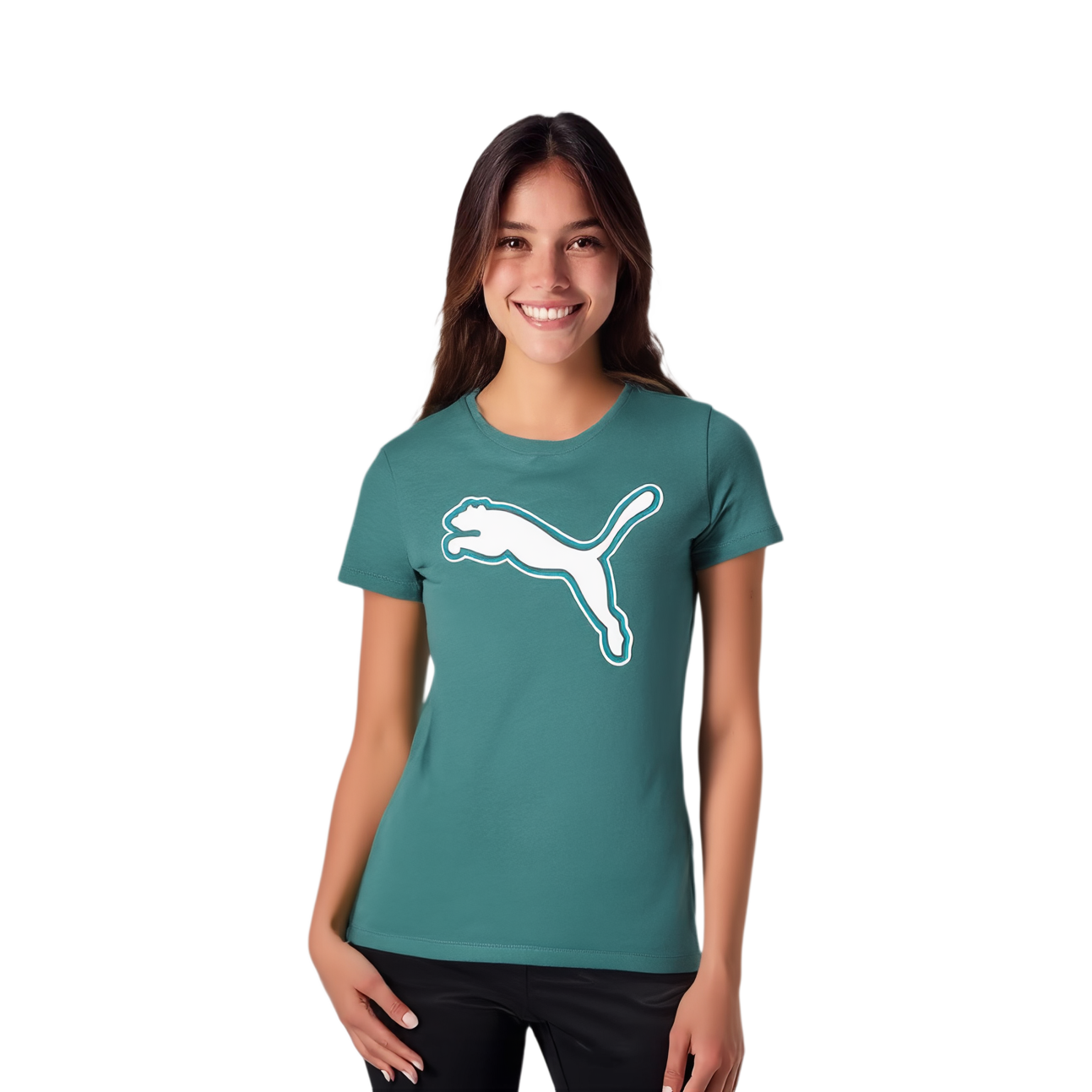 Женская футболка PUMA T (зеленая) — фото 5