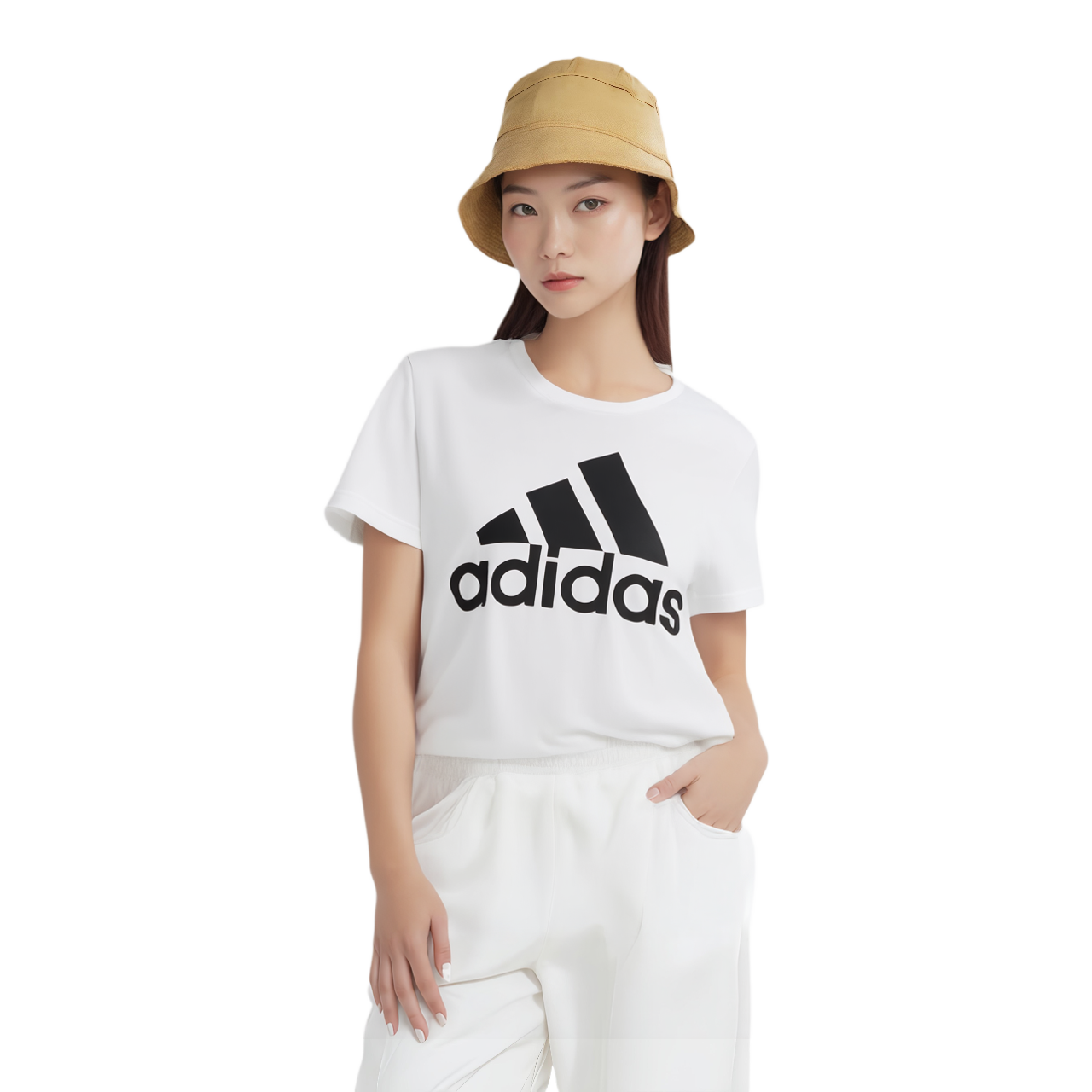 Женская футболка adidas (белая) — фото 5