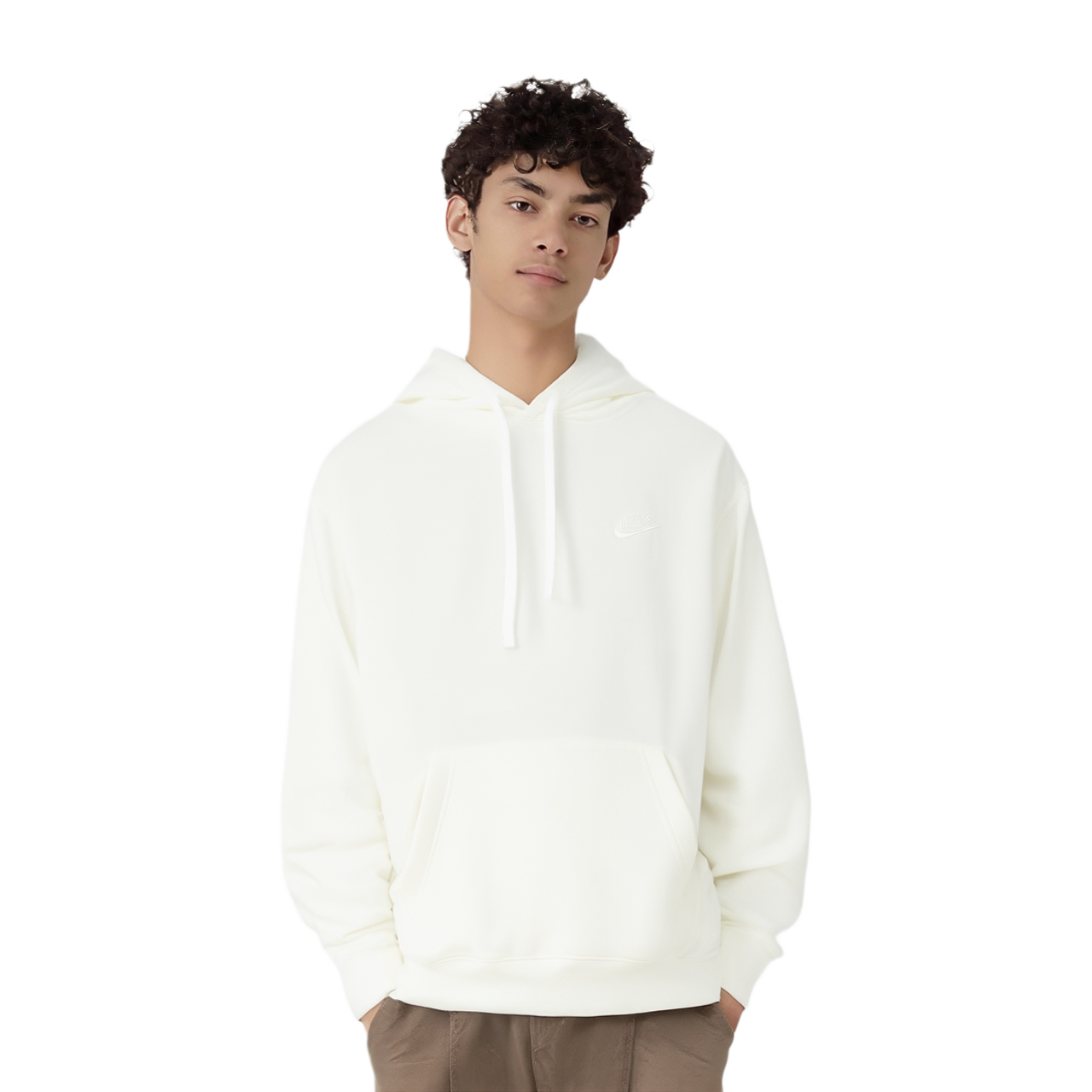 Мужское худи Nike Sportswear Club Fleece (молочный) — фото 5