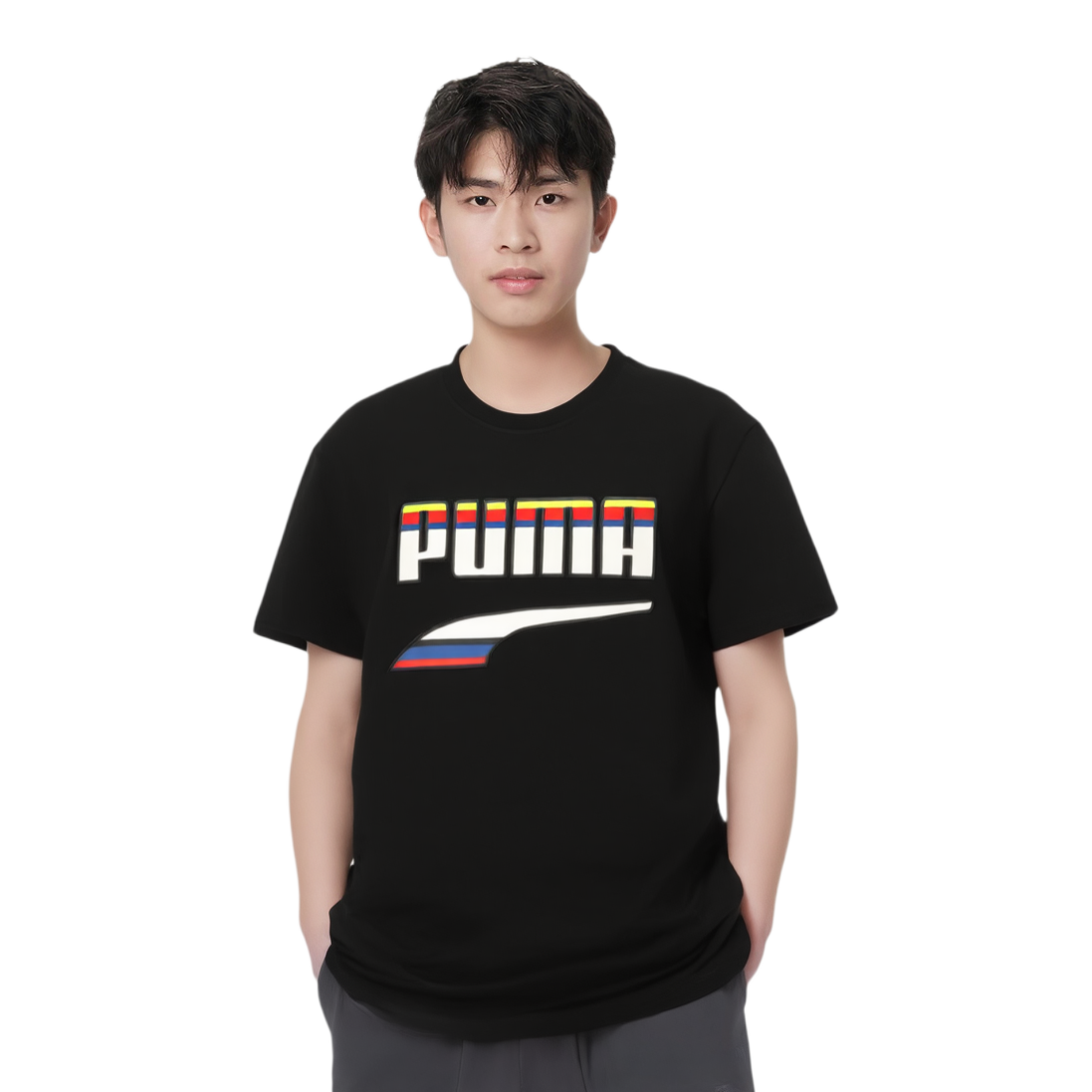 Мужская футболка PUMA (черная) — фото 4