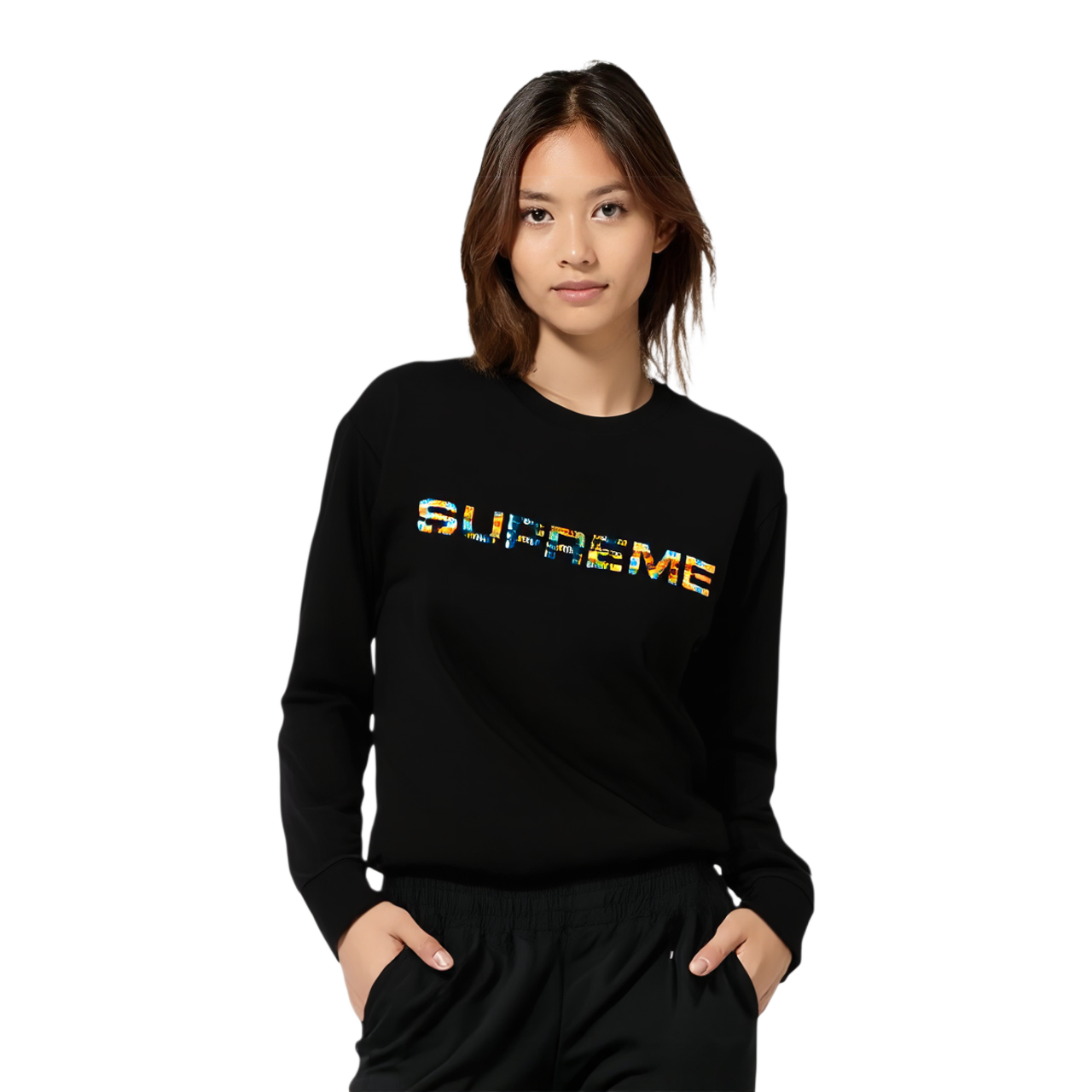 Лонгслив Supreme SS20 Week 5 Meta Logo L/S Top (белый) — фото 5