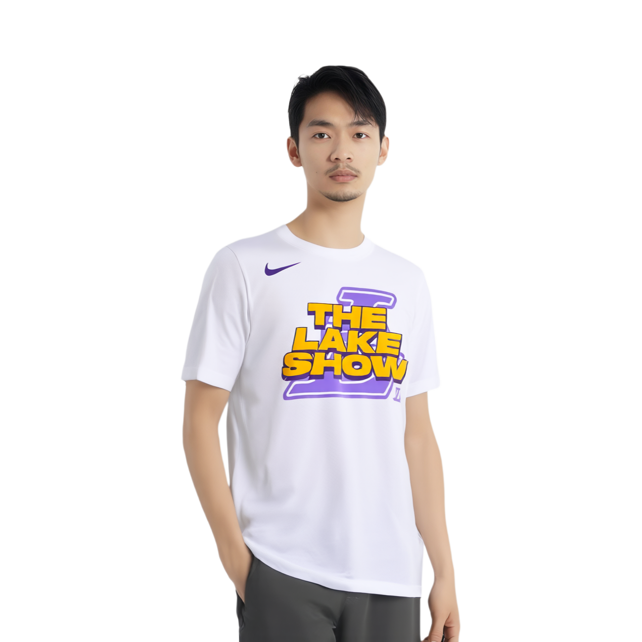 Мужская футболка Nike Lakers (белая) — фото 4