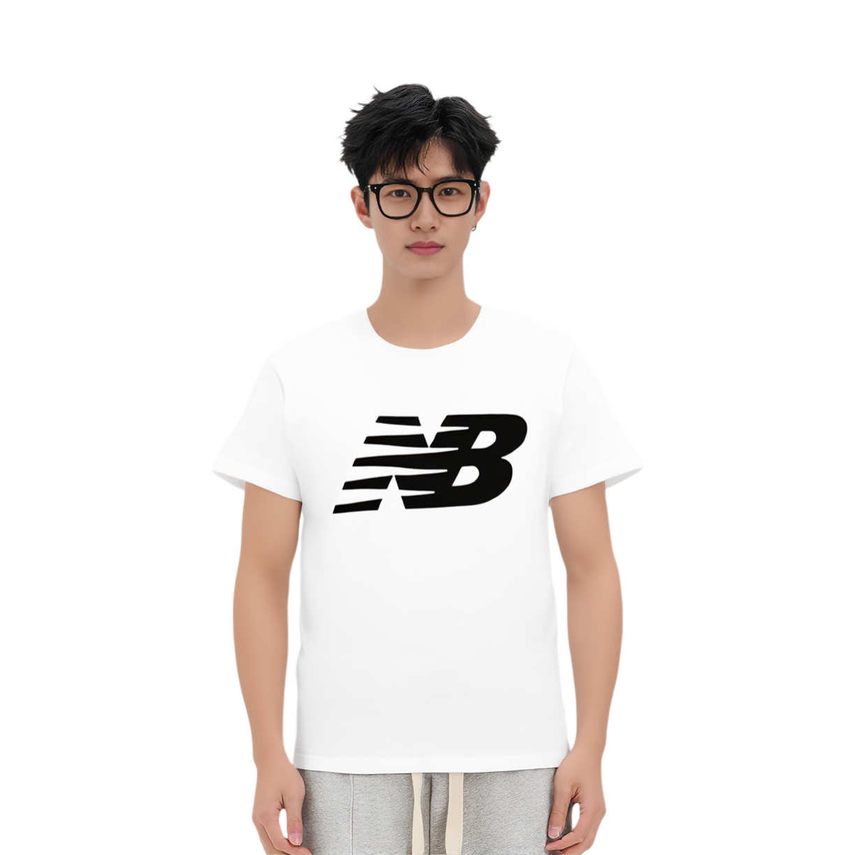Мужская футболка New Balance (белая) — фото 7