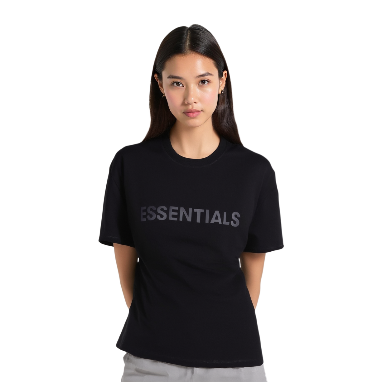 Футболка Fear of God Essentials Short Sleeve Tee (черная) — фото 3