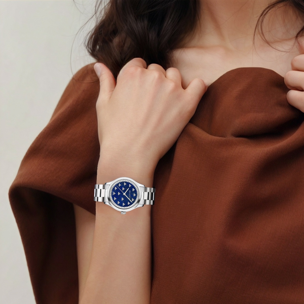 Часы Gucci 32mm 50 (синий) — фото 4