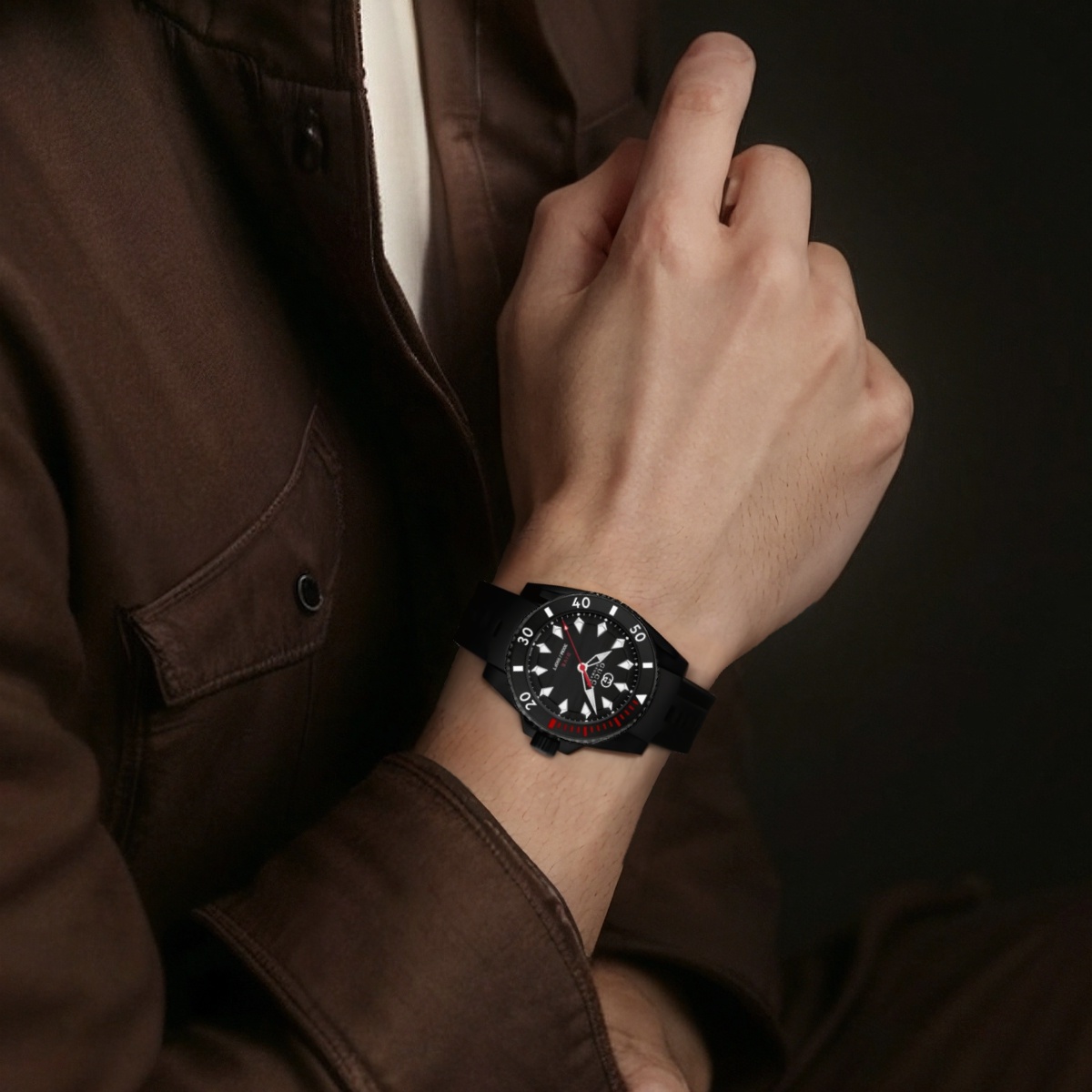 Мужские часы Gucci Gucci Dive 40mm 300 (черный) — фото 4