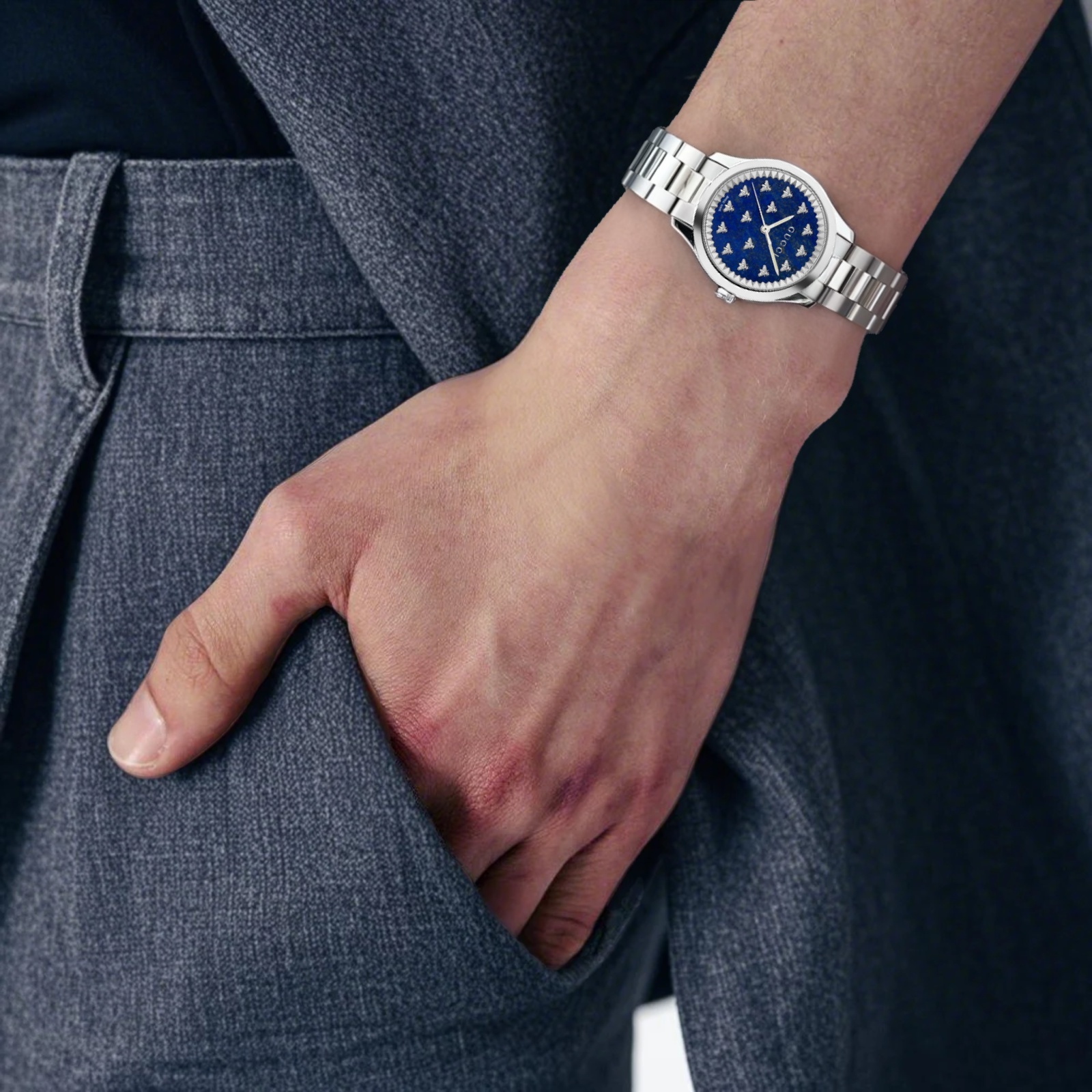 Часы Gucci 32mm 50 (синий) — фото 6