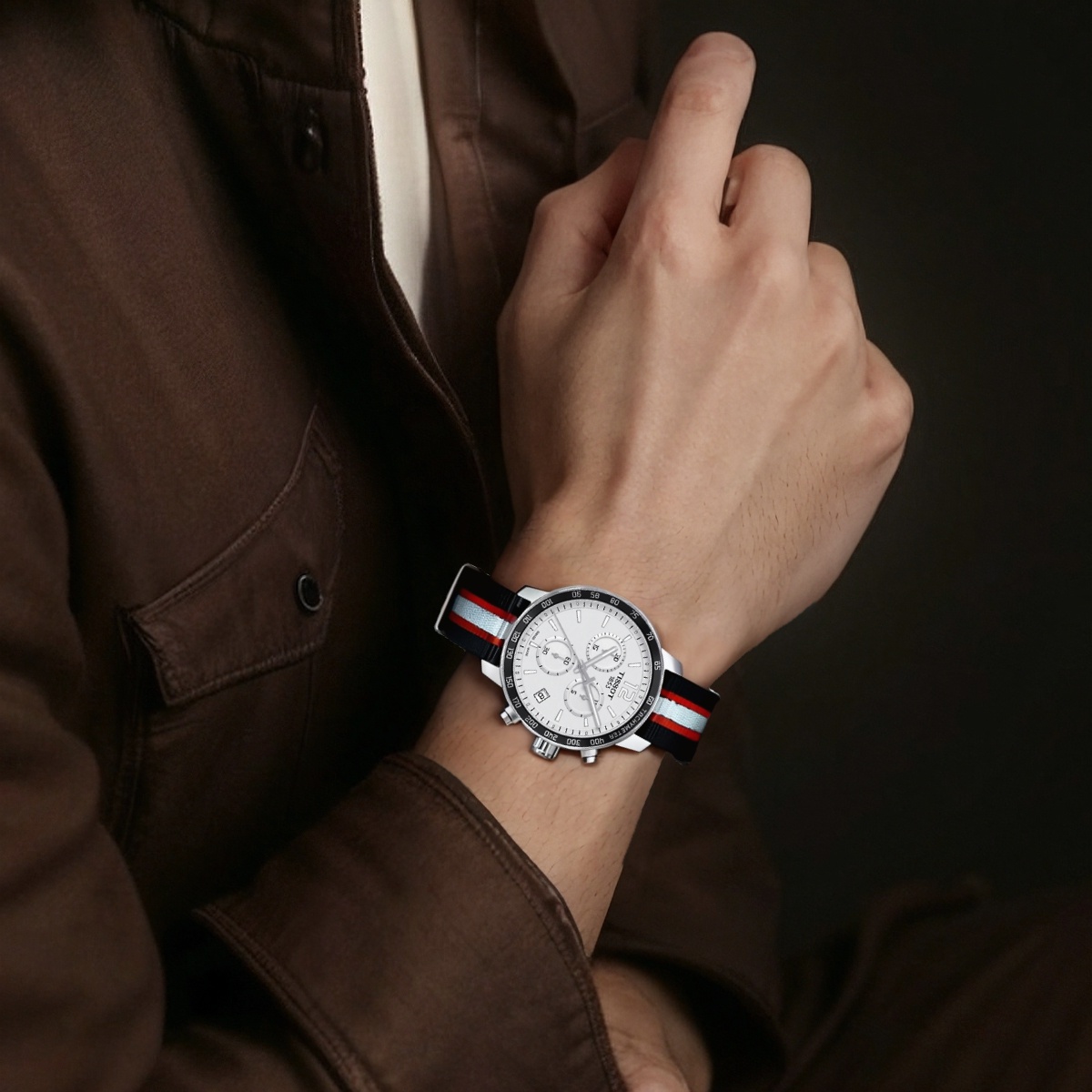 Мужские наручные часы TISSOT 316L (серебристые) — фото 4