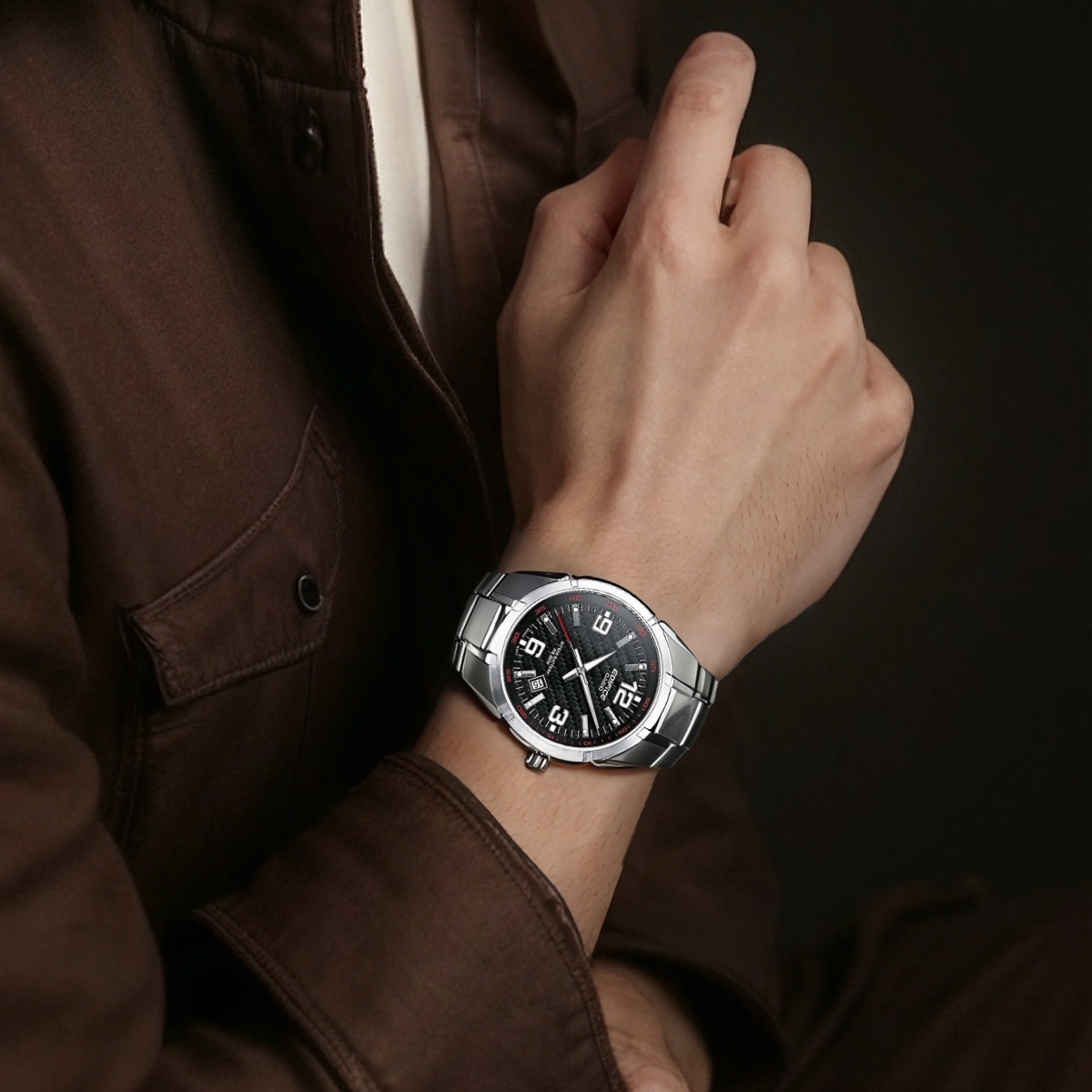 Мужские часы Casio EDIFICE (черные) — фото 4