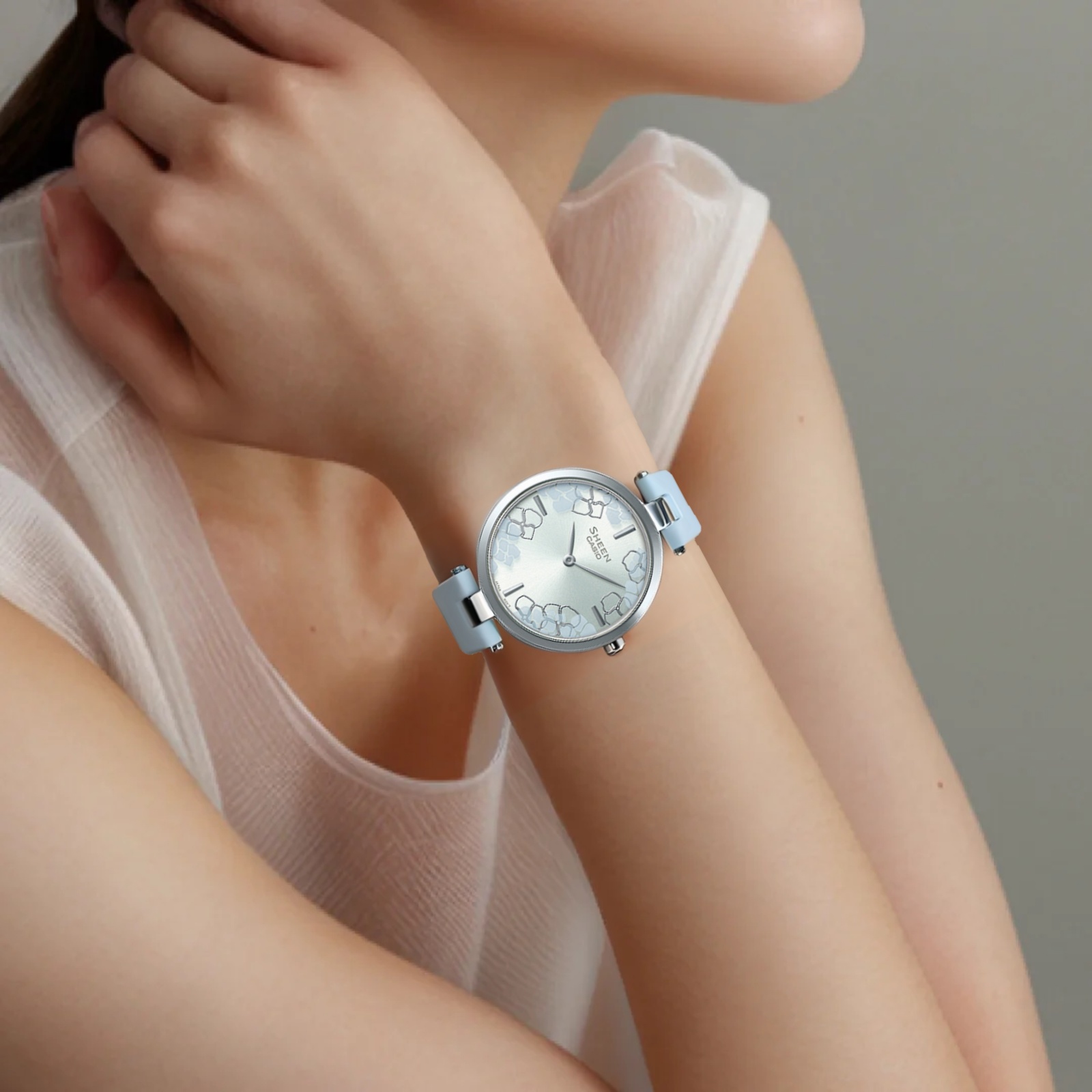 Женские очки Casio SHEEN (розовые) — фото 4