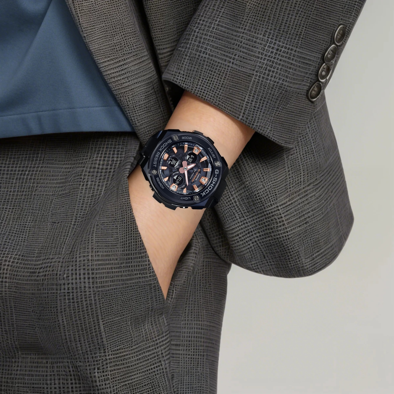 Мужские часы Casio G-STEEL (черные) — фото 3