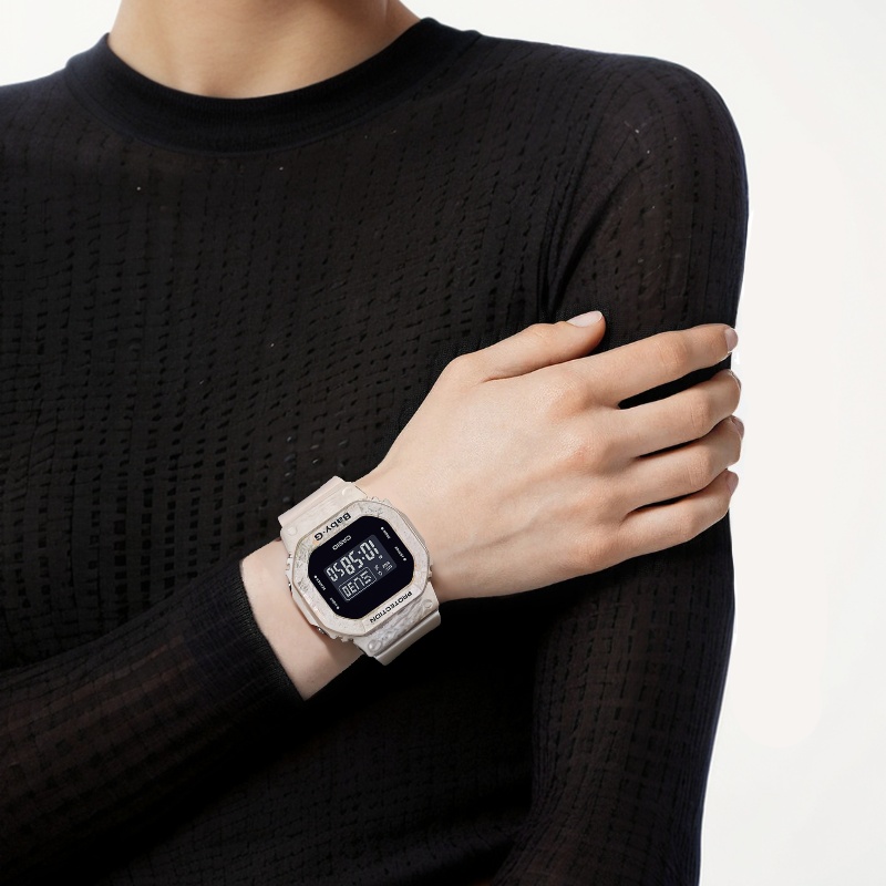 Женские часы Casio BABY-G Utility Wavy Marble (черные) — фото 6