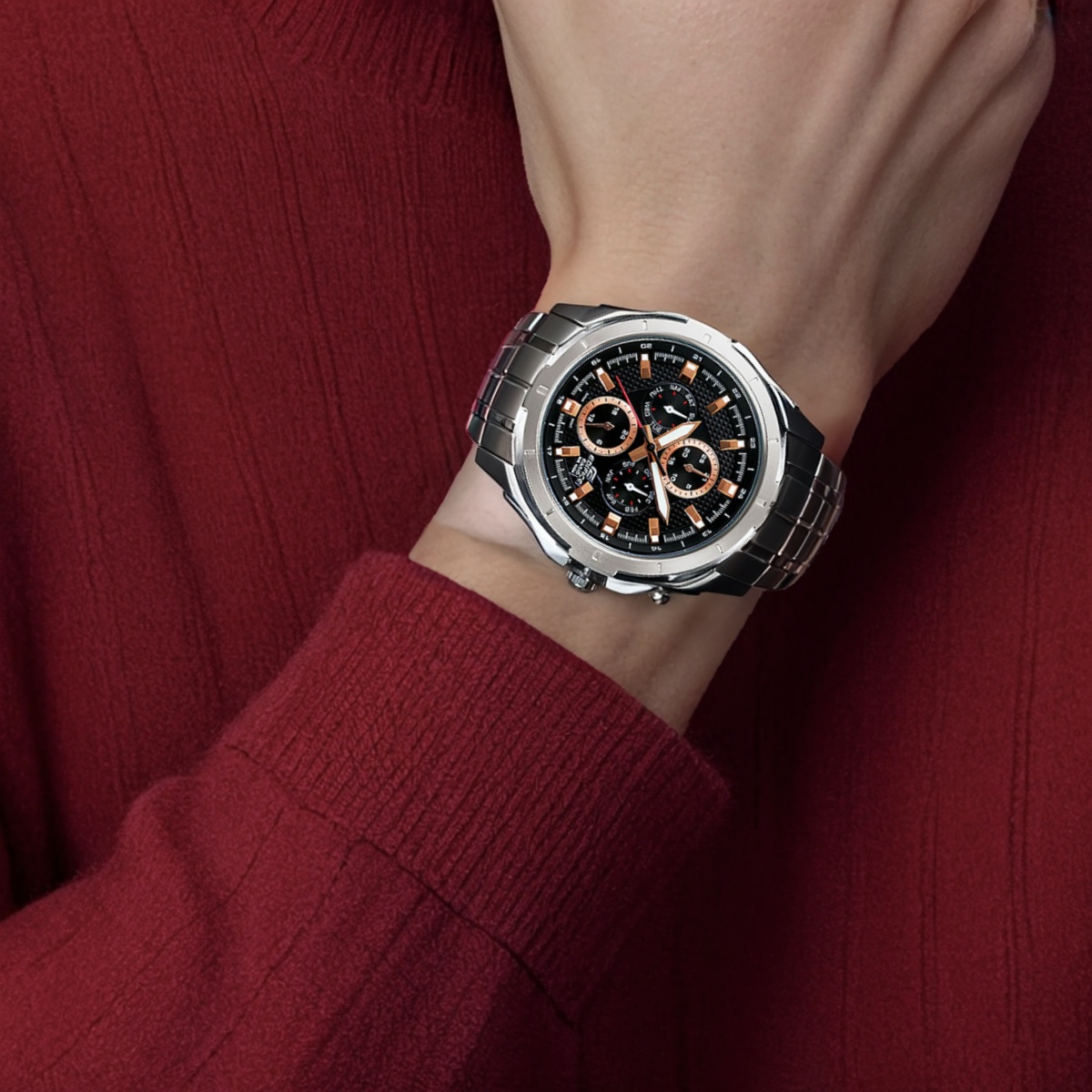 Мужские часы Casio Edifice (черные) — фото 4