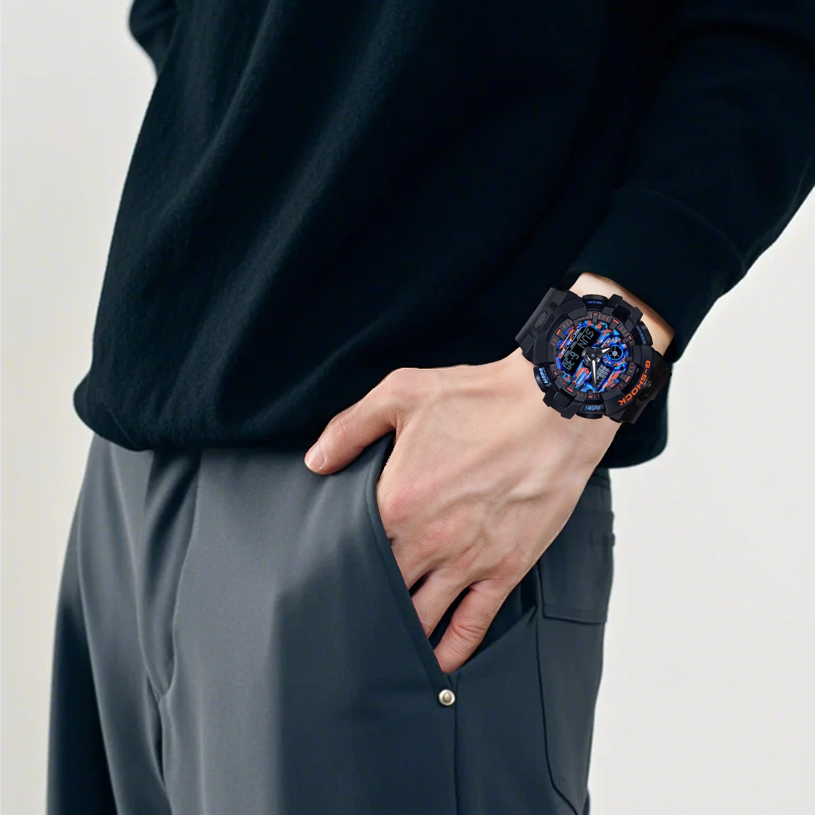 Мужские часы Casio G-SHOCK City Battle (синие) — фото 4