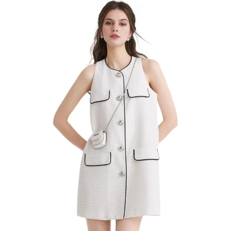 JORYAweekend Без рукавов Платье Женское Белое