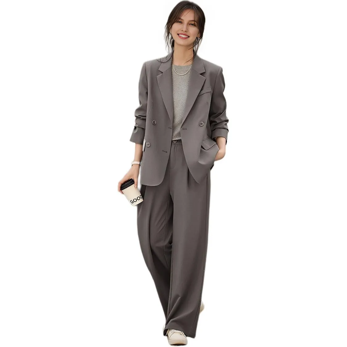 XWI Бизнес-костюм женский элегантный серый
