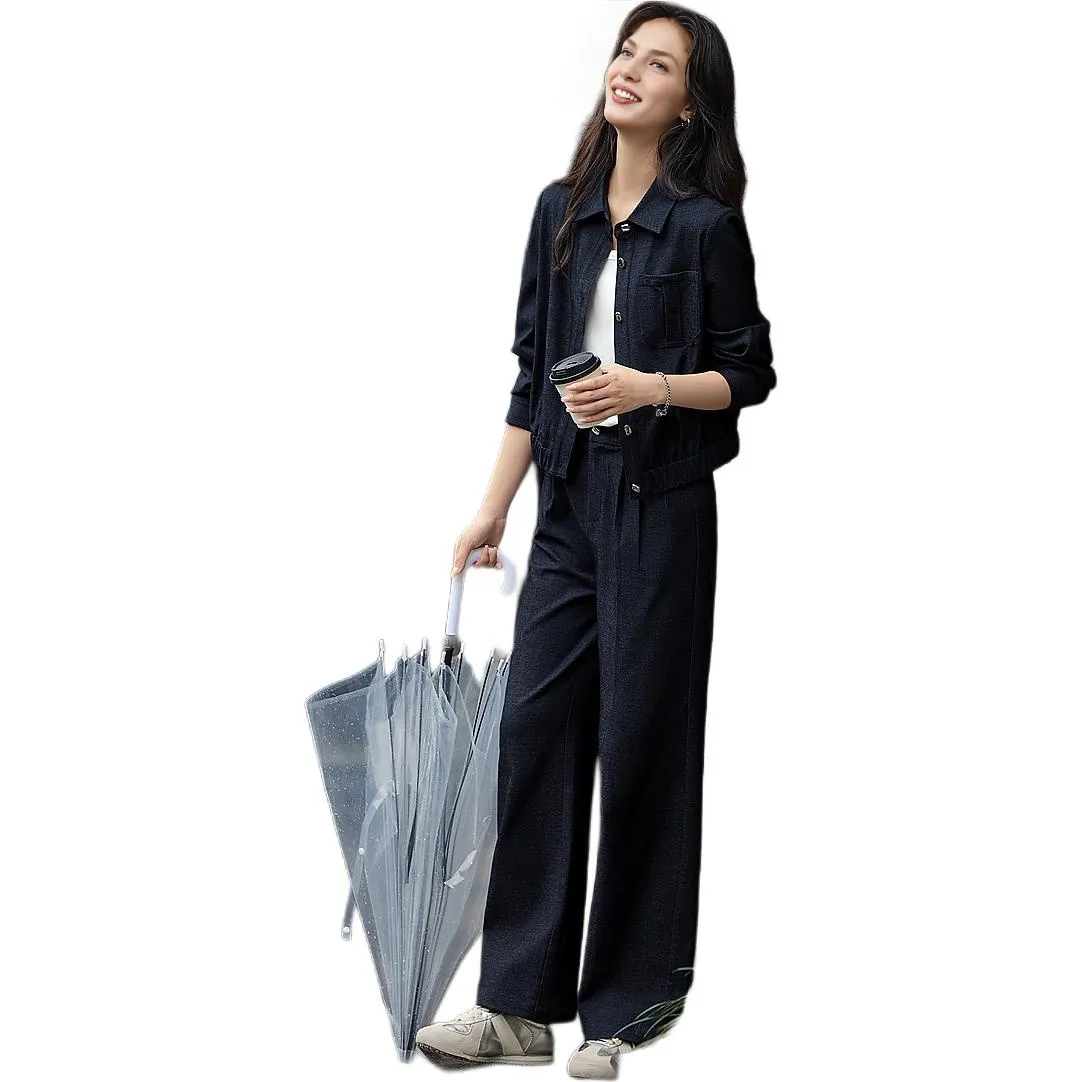 Mo Han Yi Mei Повседневный костюм женский темно-синий