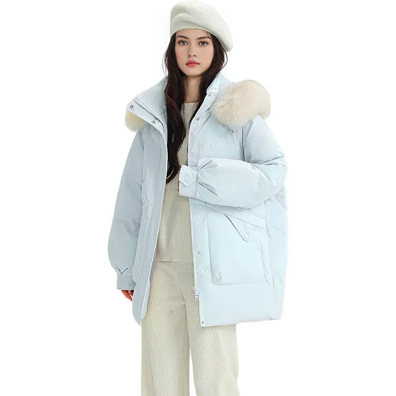 SNOW FLYING Mid length Down Jacket Women
s
