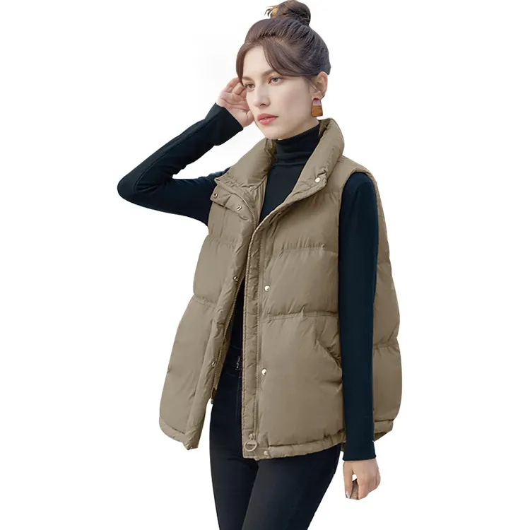 Cypress House Жилет Женский Светлый Кофейный