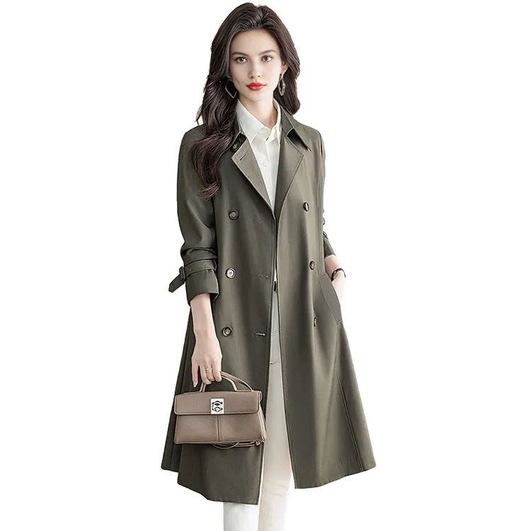 Cypress House Тренчкот Женский Армейский Зеленый