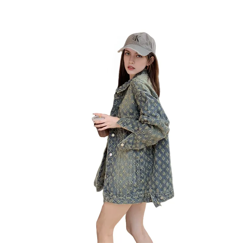 TUSHIFEI Denim Jacket Women's Blue ТUSHIFEI Деним Куртка Женская Синяя