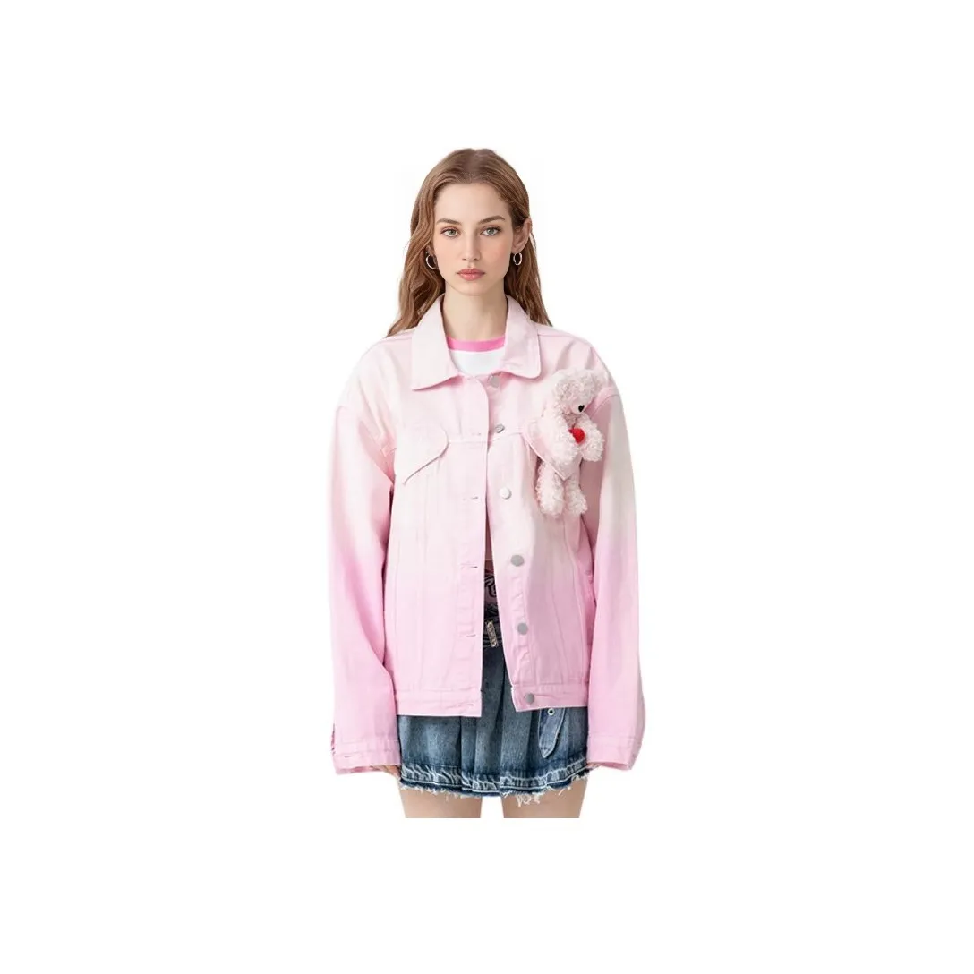 LALABOBO Denim Jacket Women's Pink